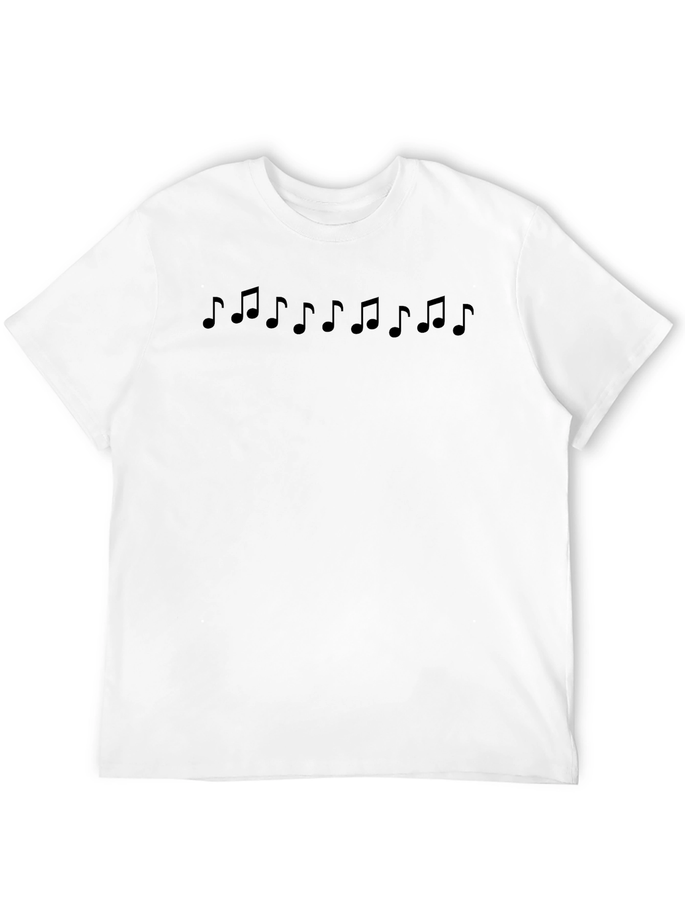 Musical Note Graphic Tee - Black