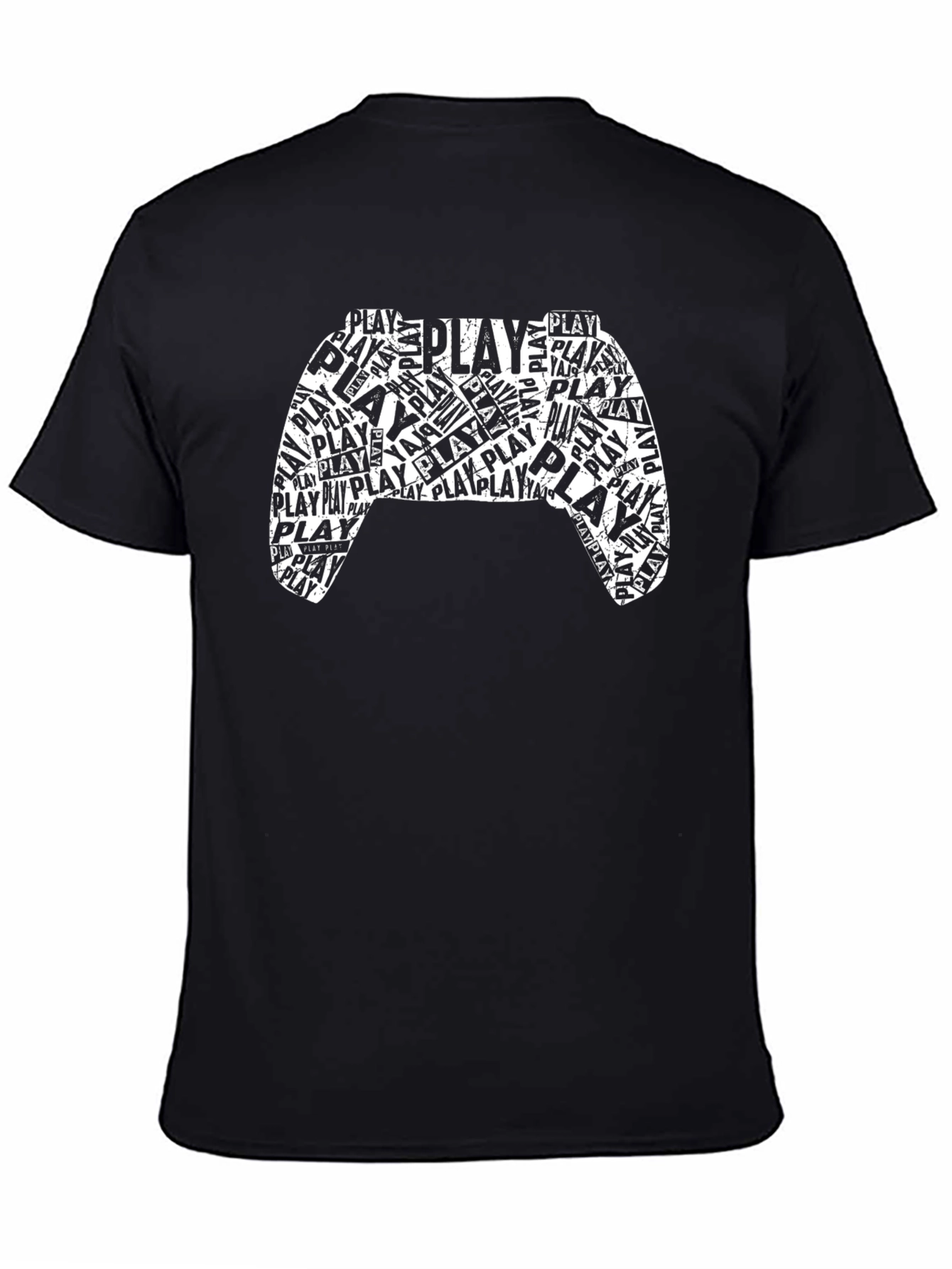 Play Game Controller Graphic Mens Black T-Shirt