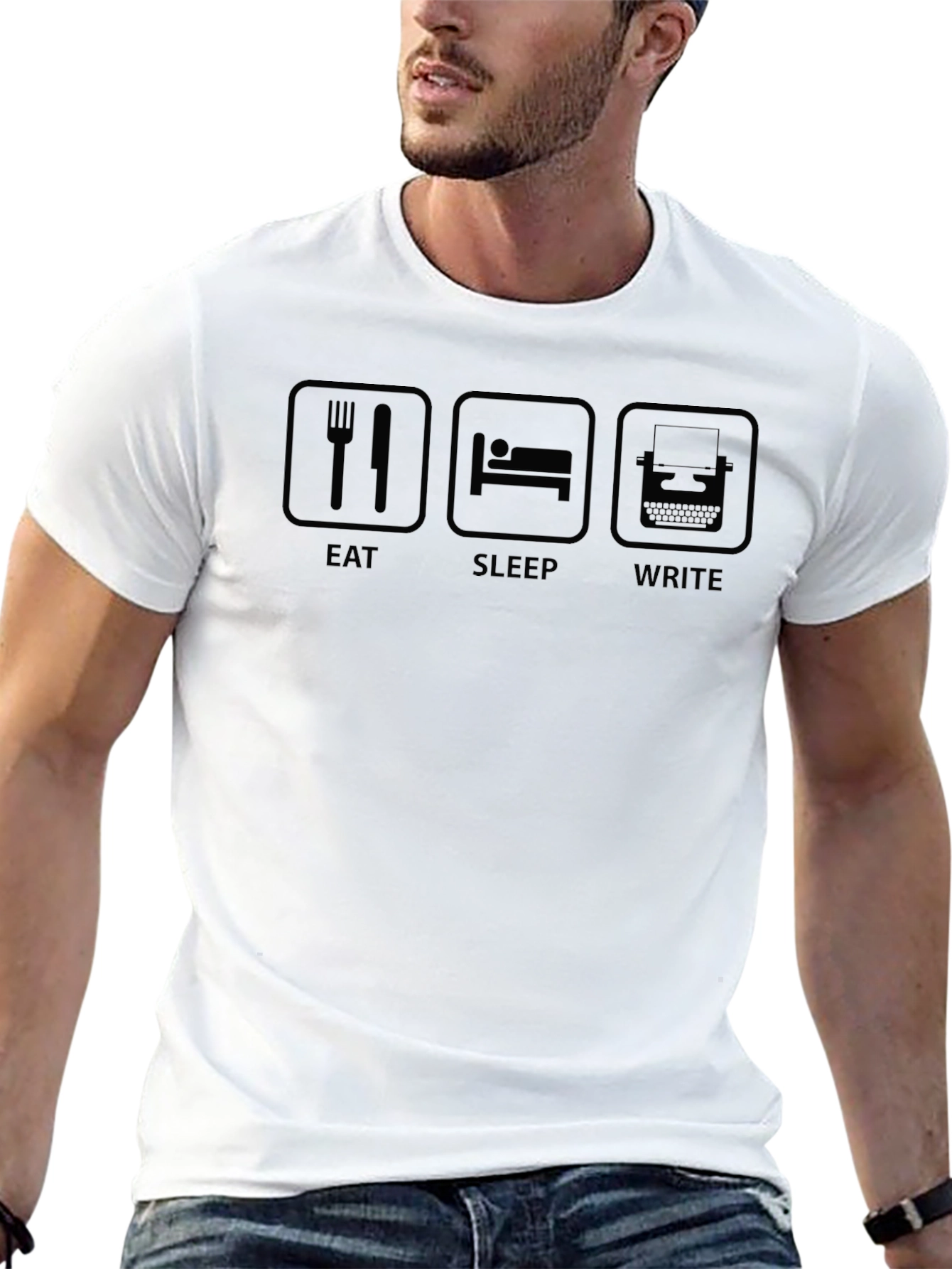 Eat Sleep Write Graphic Tee - Writers Life
