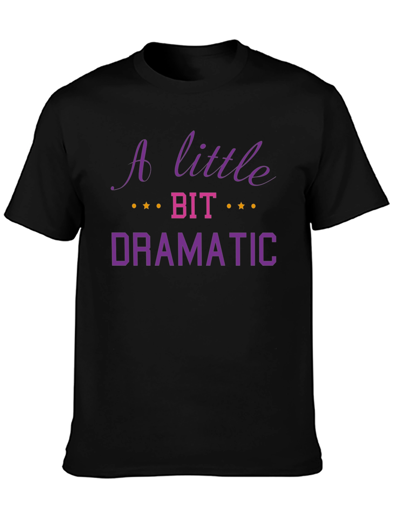 A Little Bit Dramatic Graphic Tee - Black