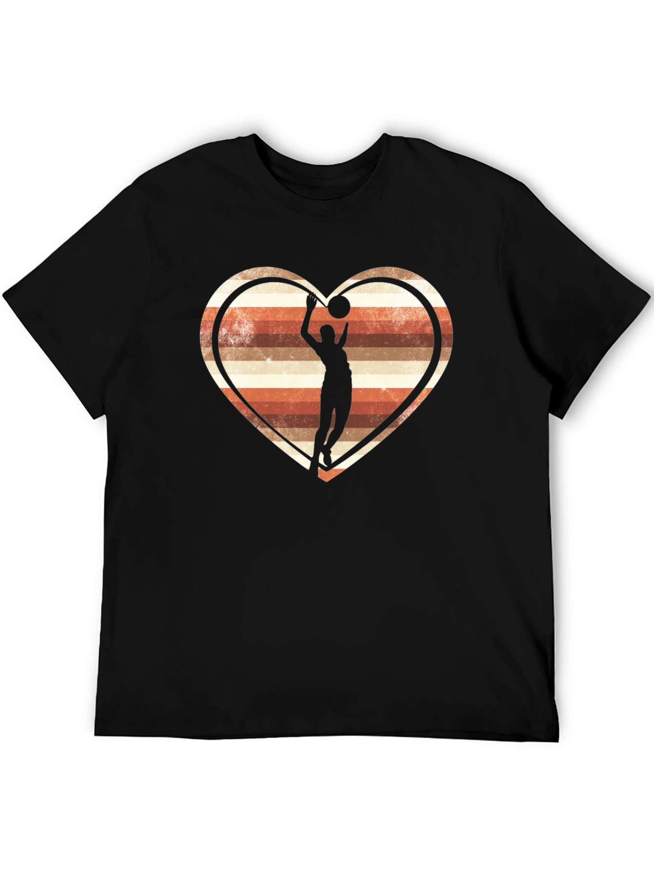 Basketball Heart T-Shirt - Retro Design