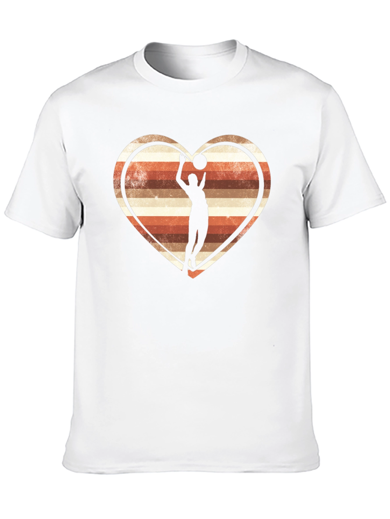 Basketball Heart T-Shirt - Retro Design