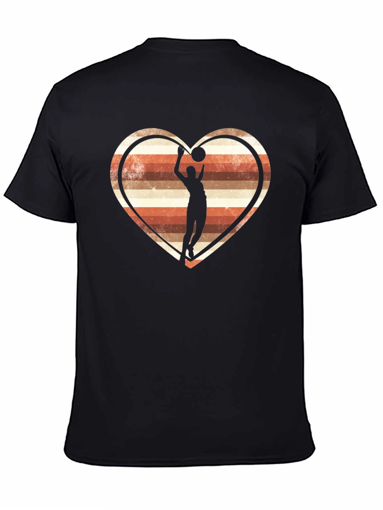 Basketball Heart T-Shirt - Retro Design