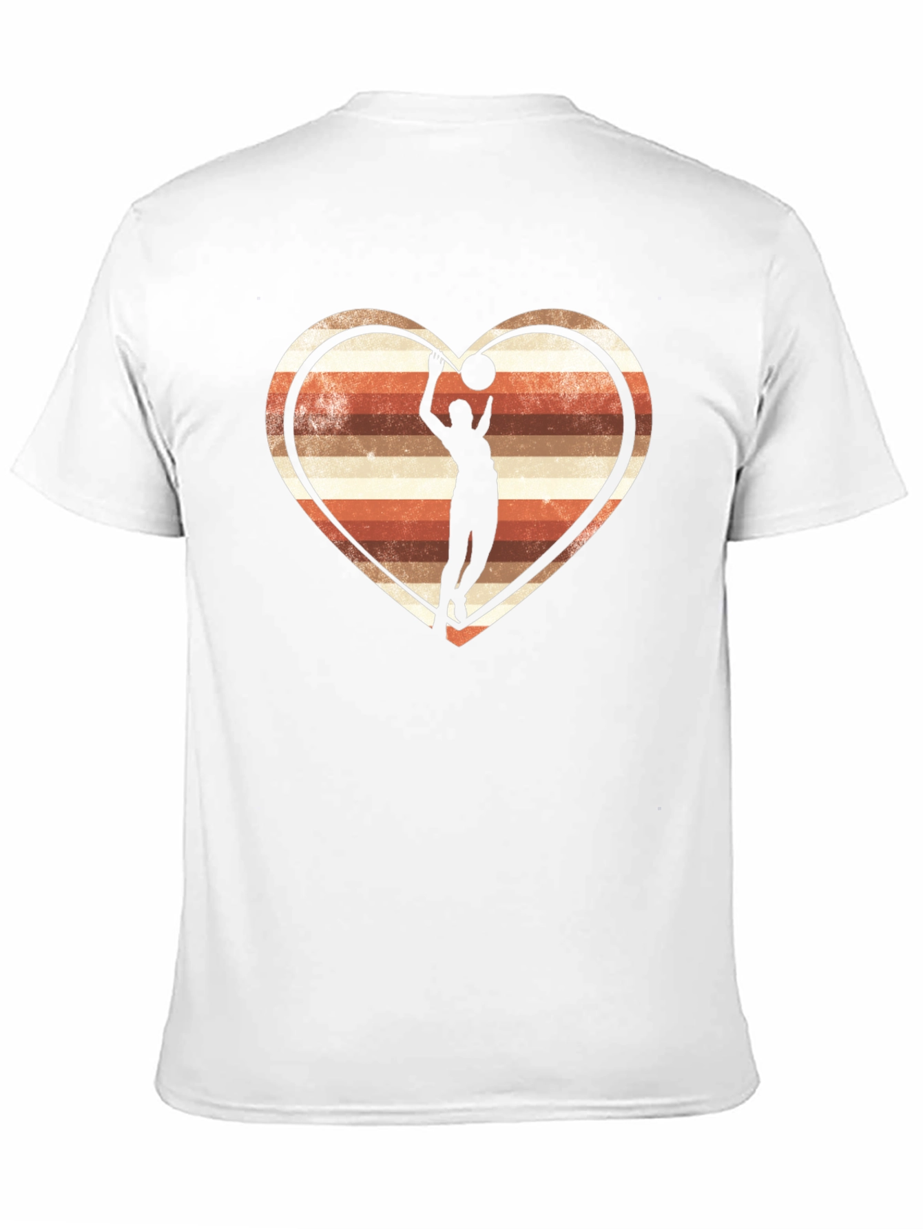 Basketball Heart T-Shirt - Retro Design