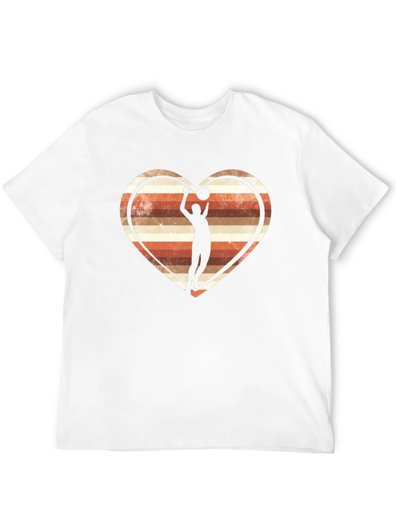 Basketball Heart T-Shirt - Retro Design