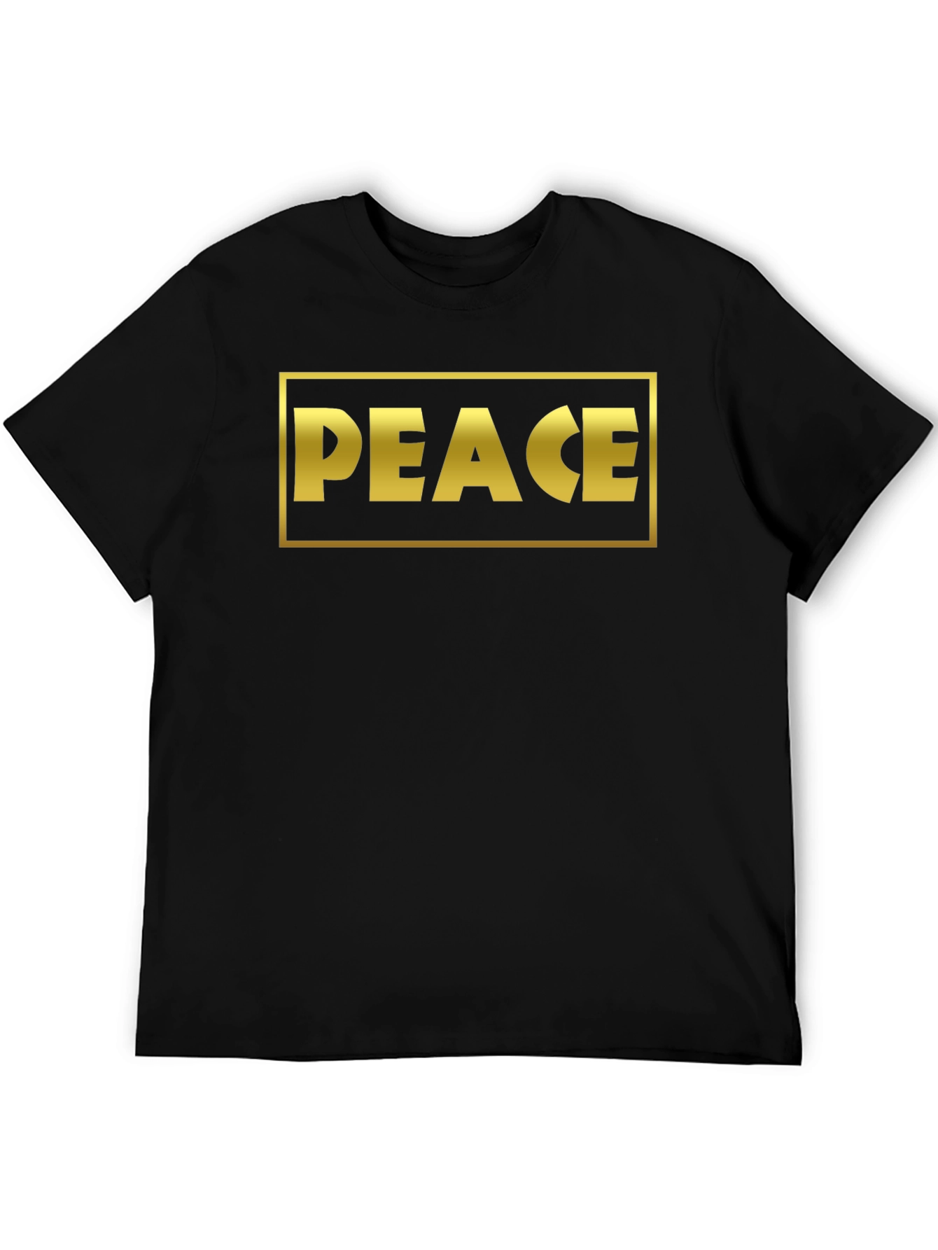 Peace Graphic Tee - Bold Gold Design