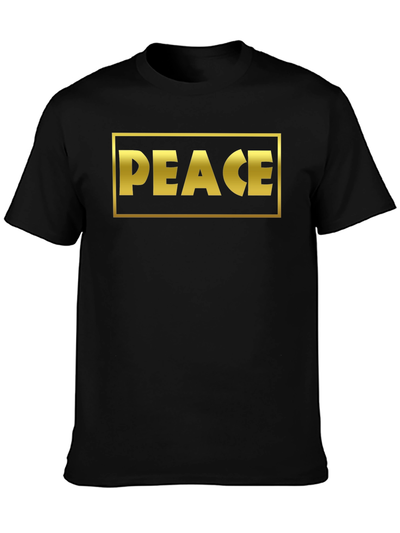 Peace Graphic Tee - Bold Gold Design