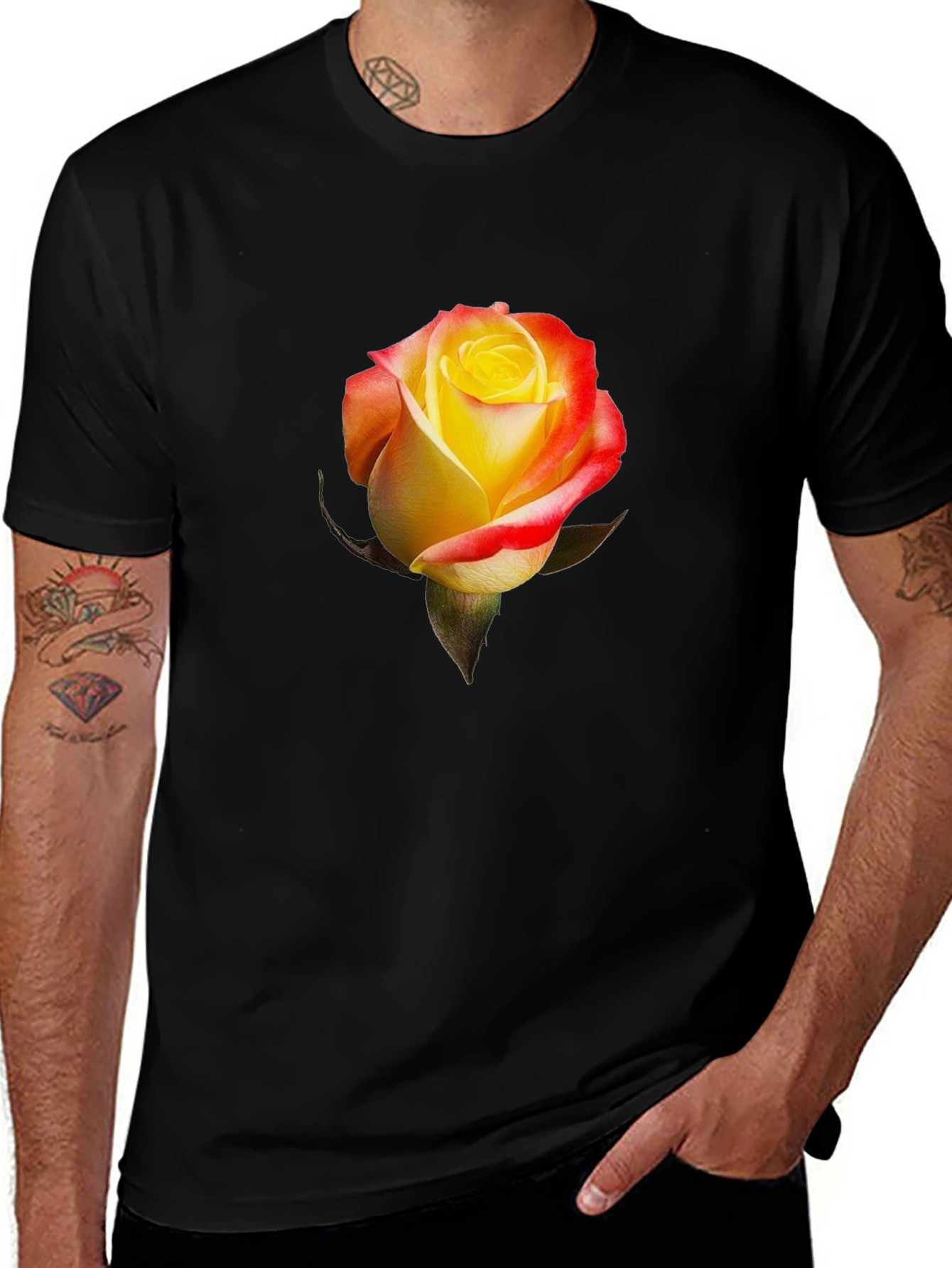 Rose Graphic T-Shirt - Stylish Floral Design