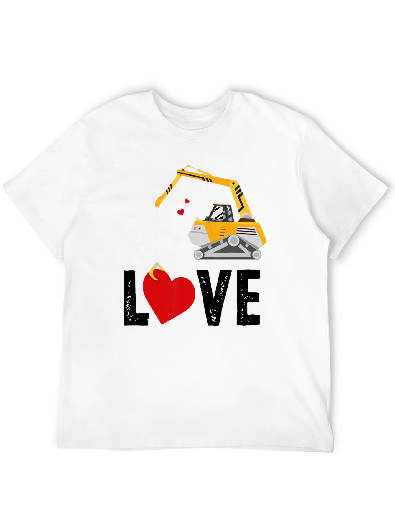 Excavator Love T-Shirt - Valentines Day Gift