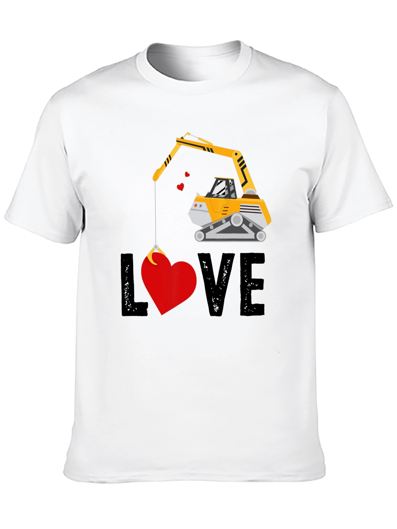 Excavator Love T-Shirt - Valentines Day Gift