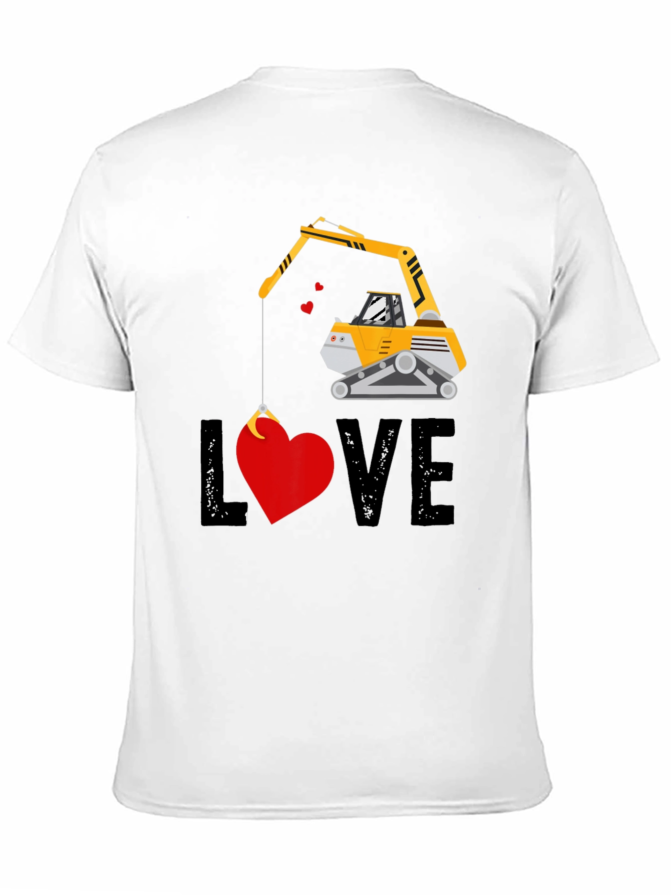 Excavator Love T-Shirt - Valentines Day Gift