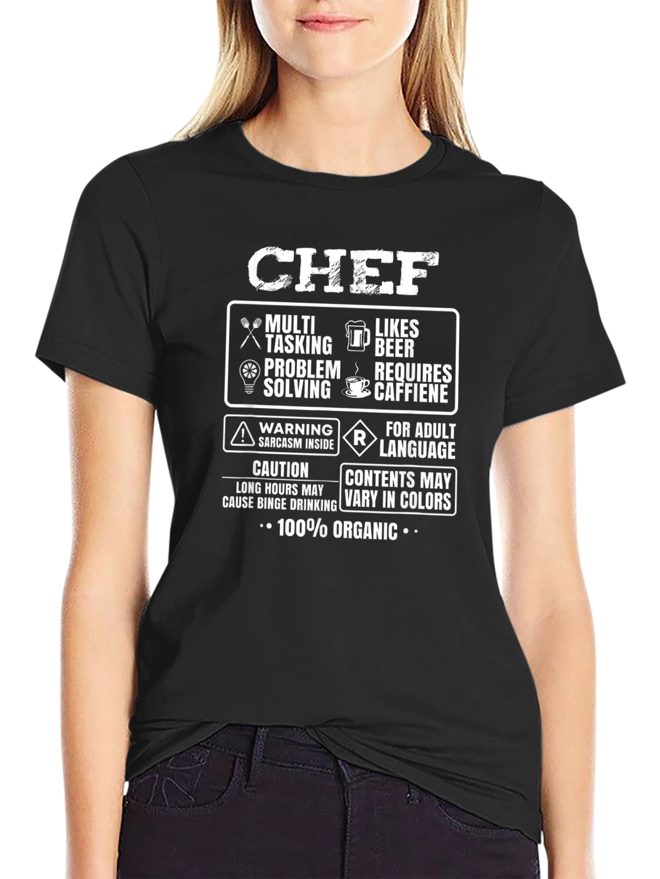 Chef Funny T-Shirt 100% Organic