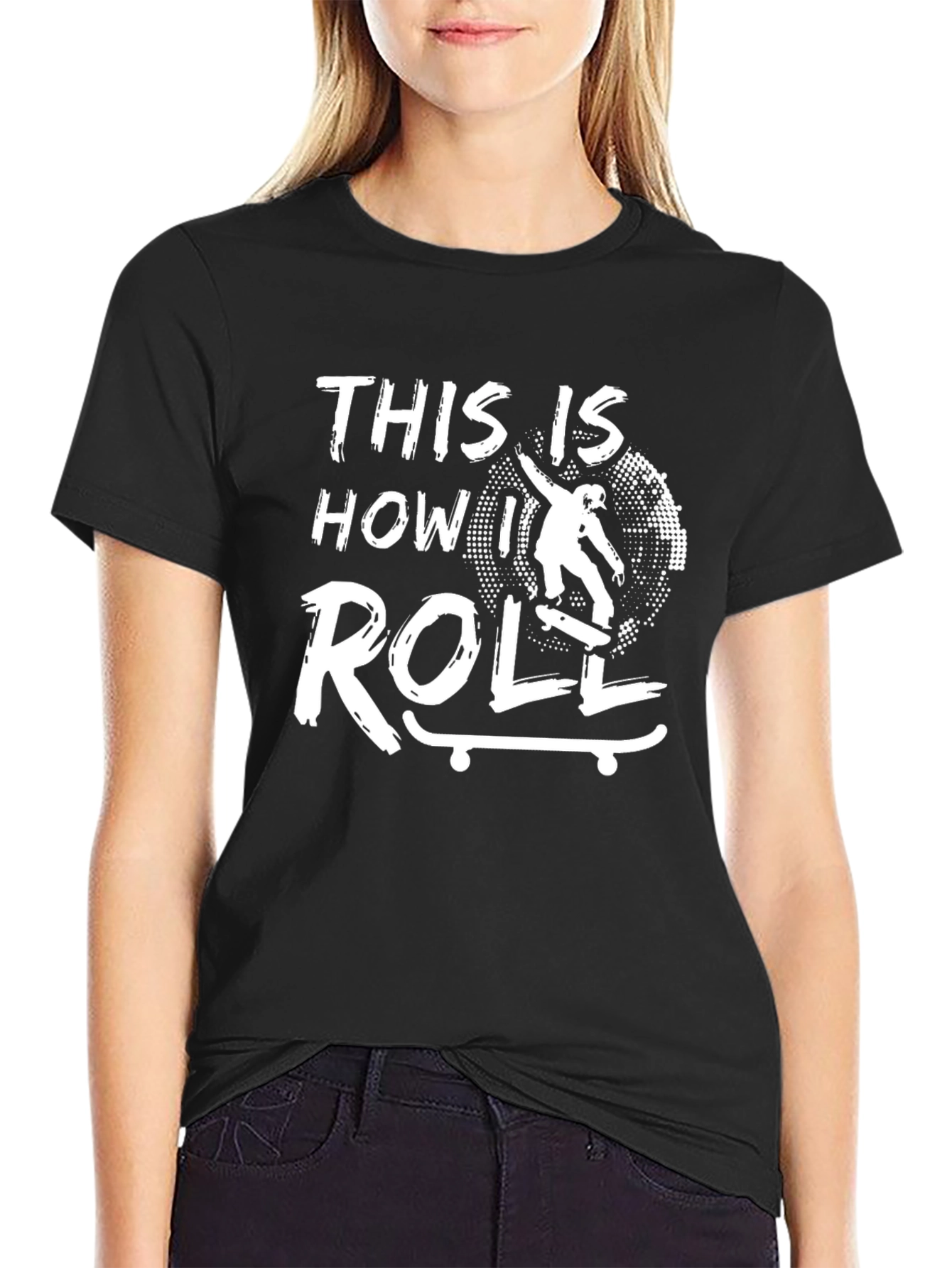 This Is How I Roll Skateboarder Graphic T-Shirt