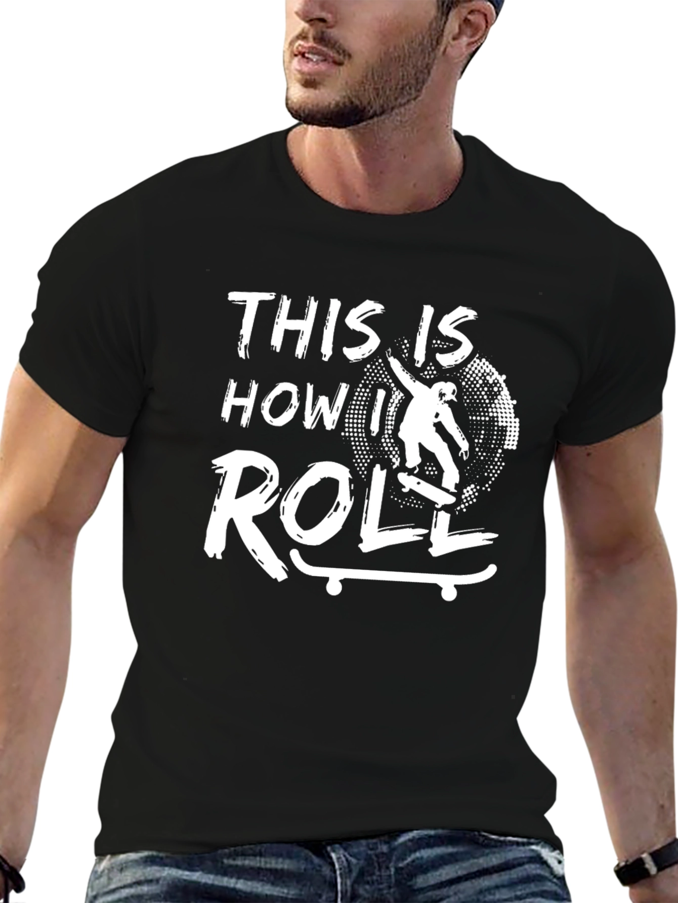 This Is How I Roll Skateboarder Graphic T-Shirt