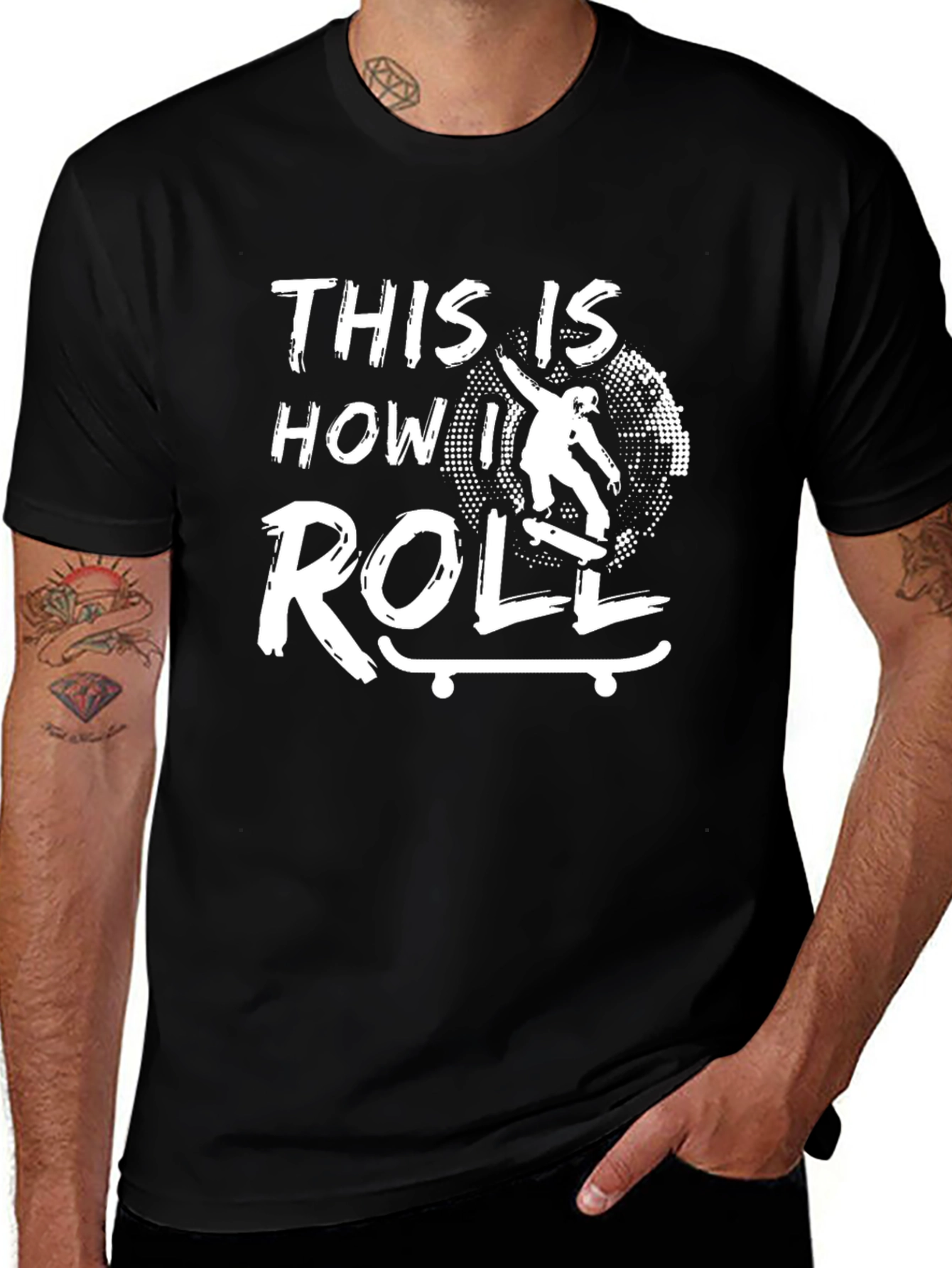 This Is How I Roll Skateboarder Graphic T-Shirt