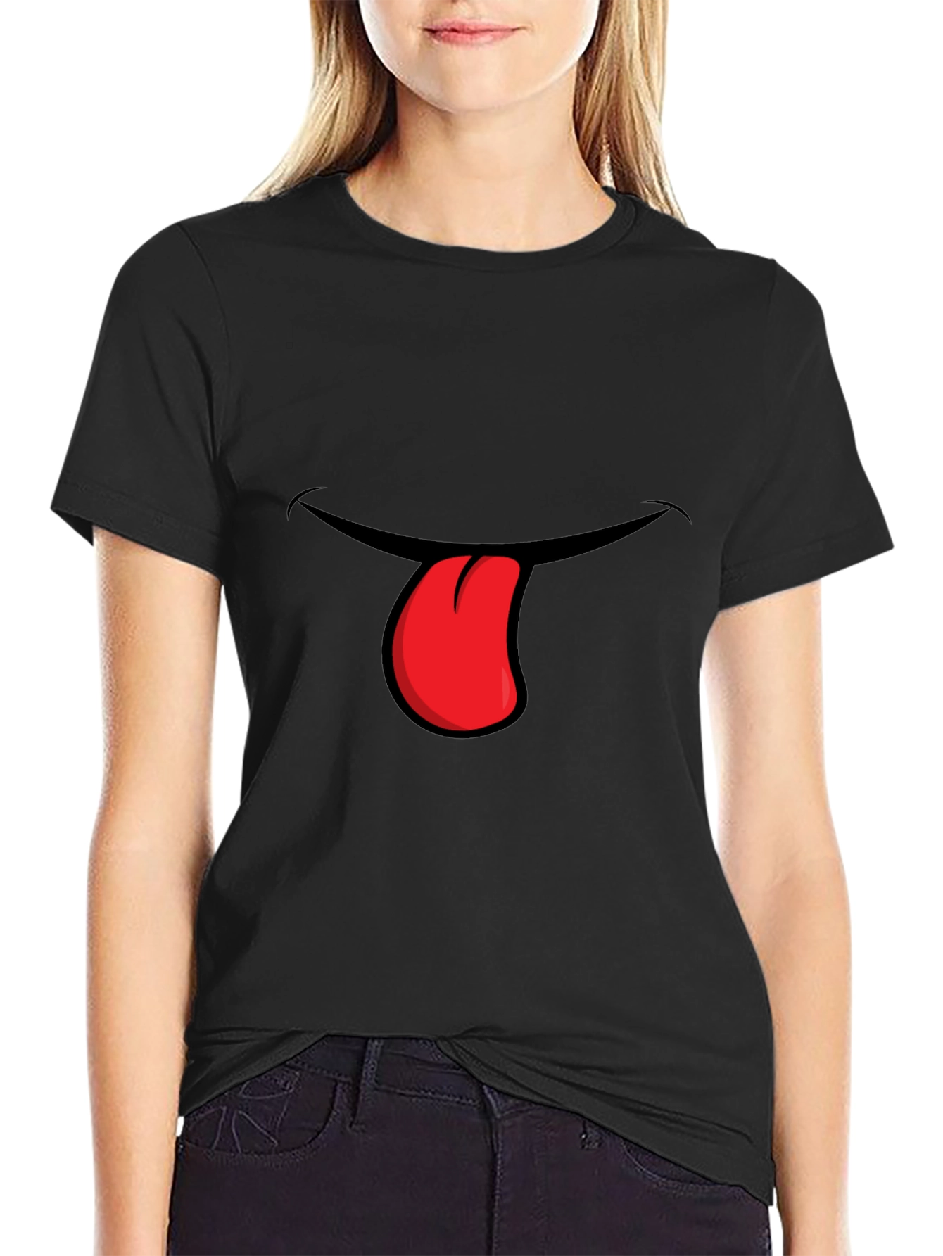 Funny Tongue Out Graphic T-Shirt