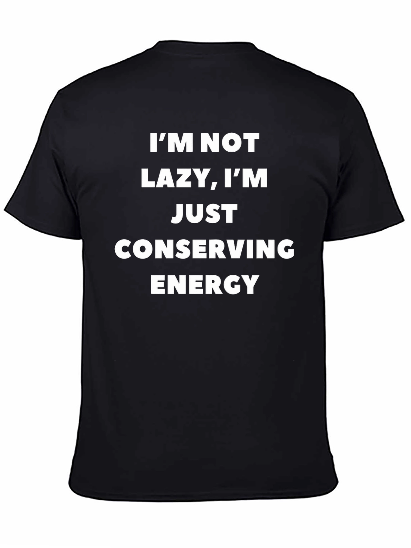 Conserving Energy Graphic Tee - Black Casual Cotton T-Shirt