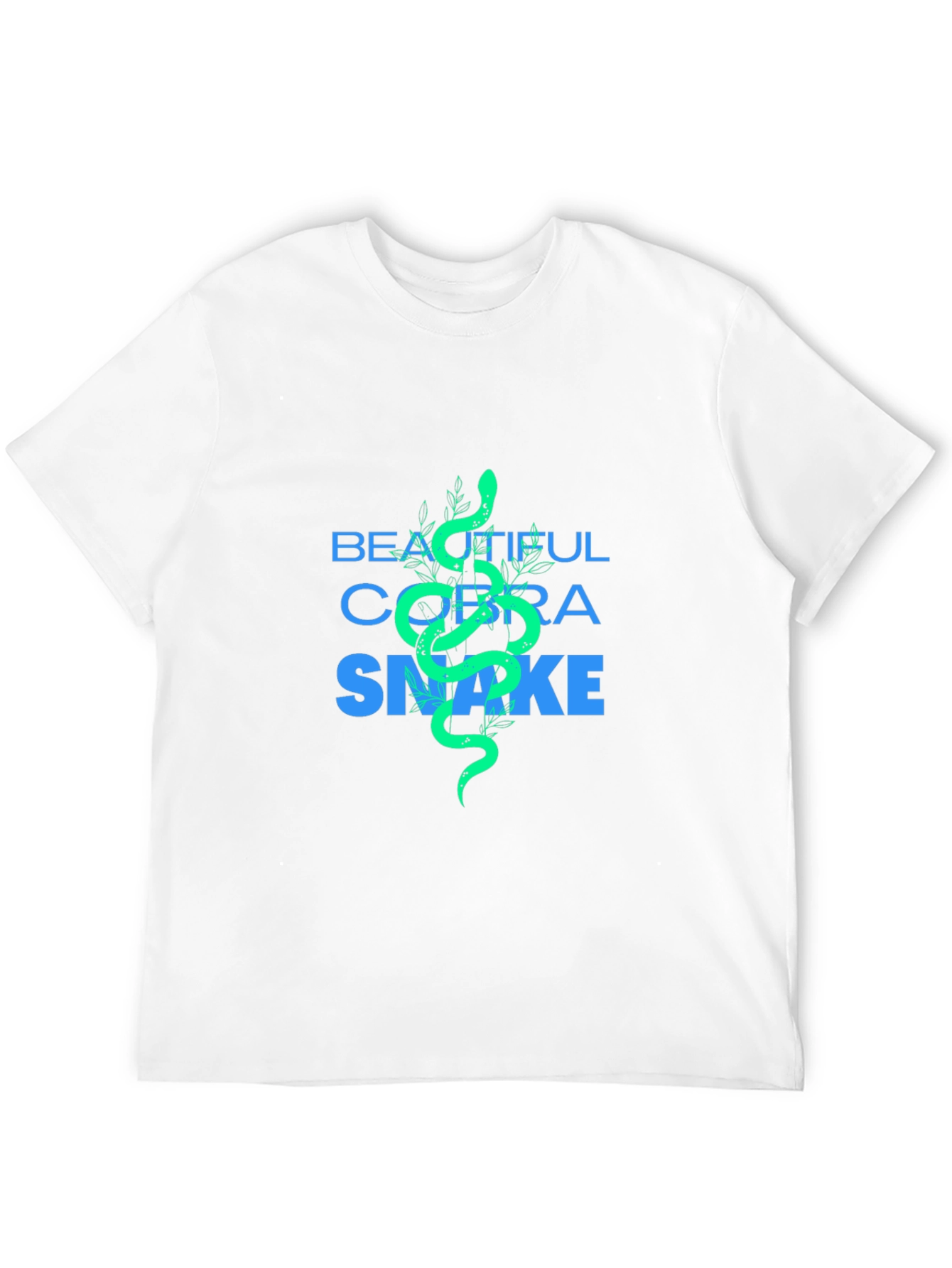 Beautiful Cobra Snake Graphic Tee - Black