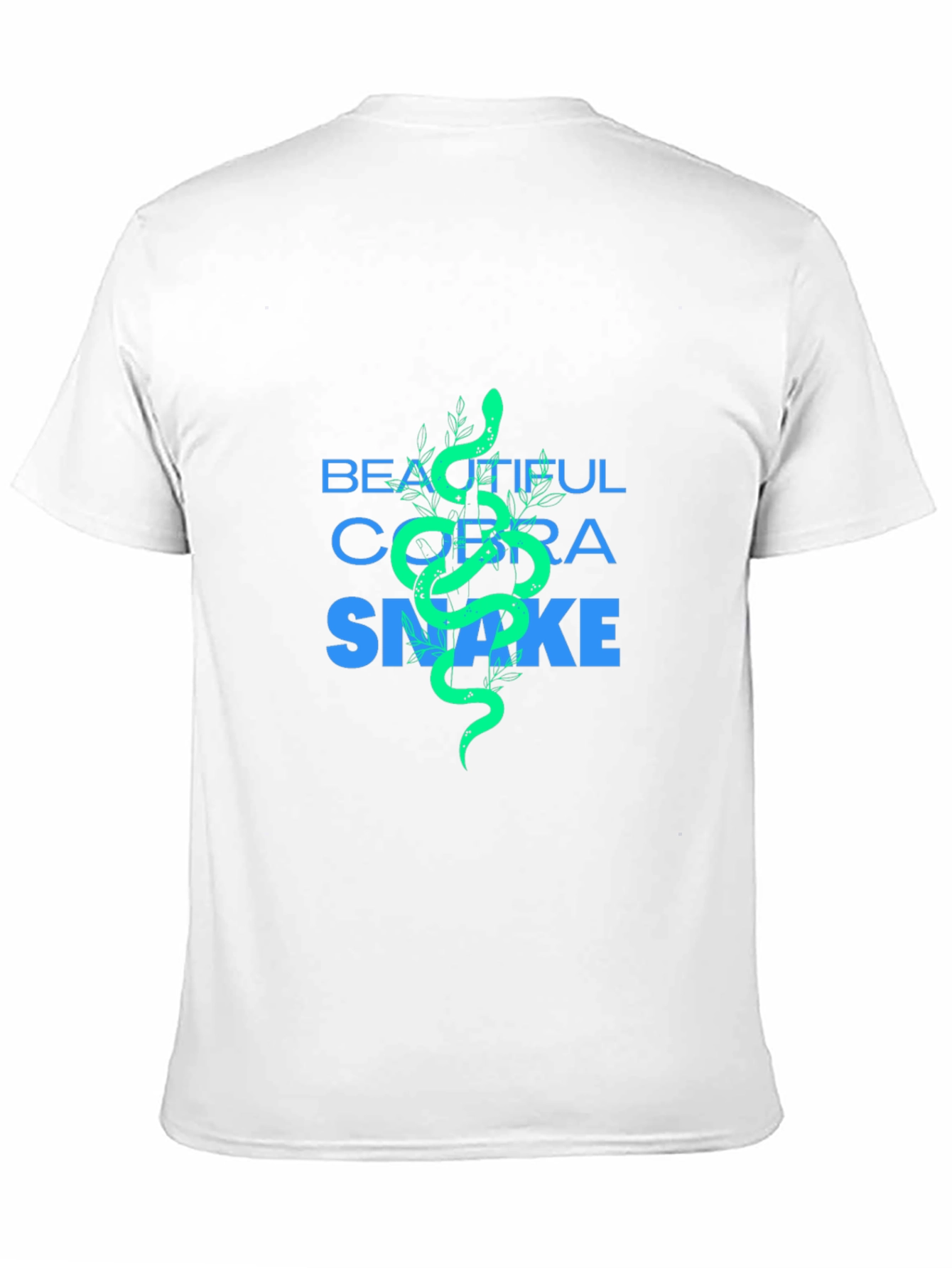Beautiful Cobra Snake Graphic Tee - Black
