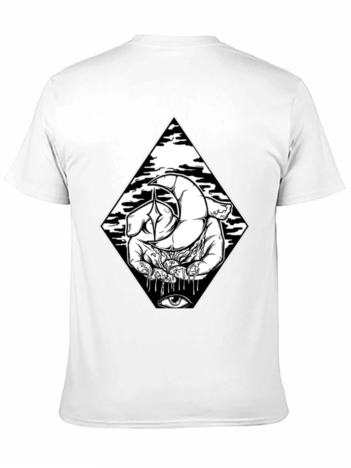 Mystic Hand Graphic Tee - Black Cotton T-Shirt