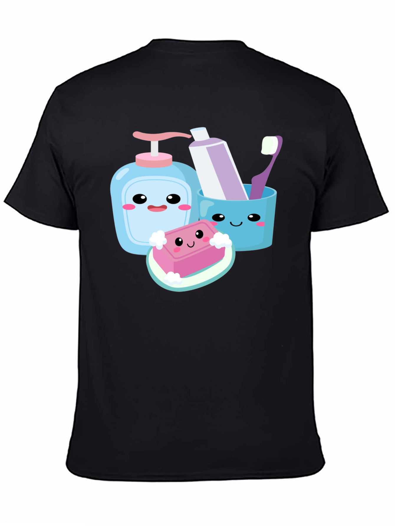 Kawaii Hygiene Cartoon Graphic T-Shirt