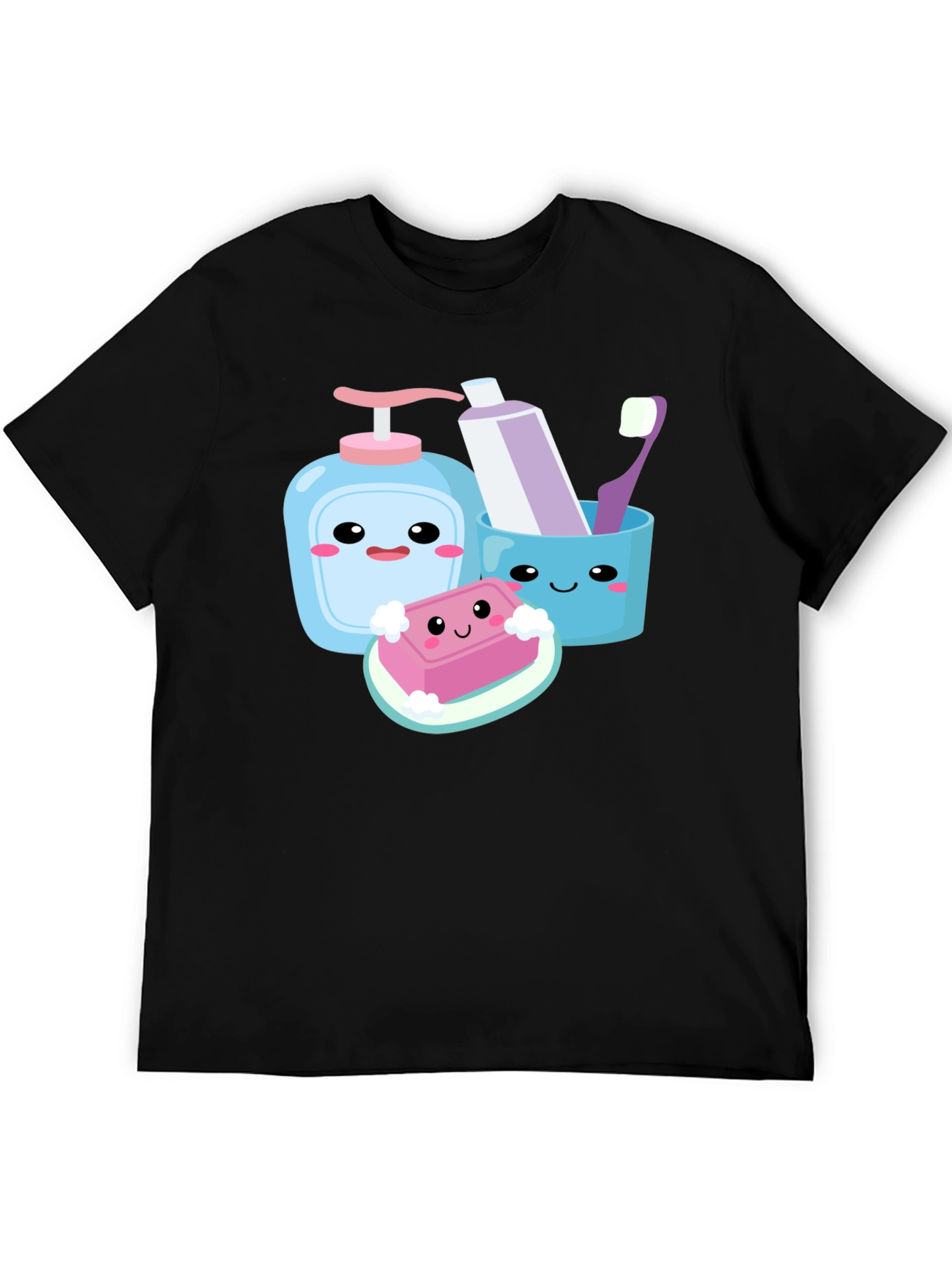 Kawaii Hygiene Cartoon Graphic T-Shirt