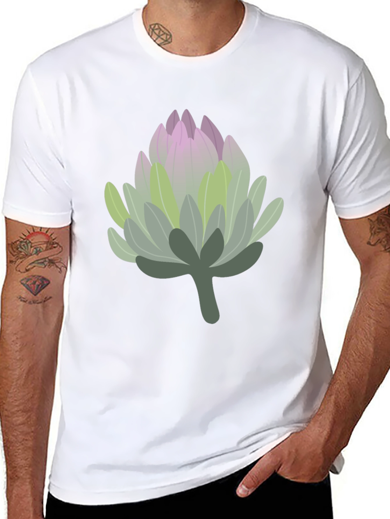 Protea Flower Graphic Tee - Unisex Cotton Blend