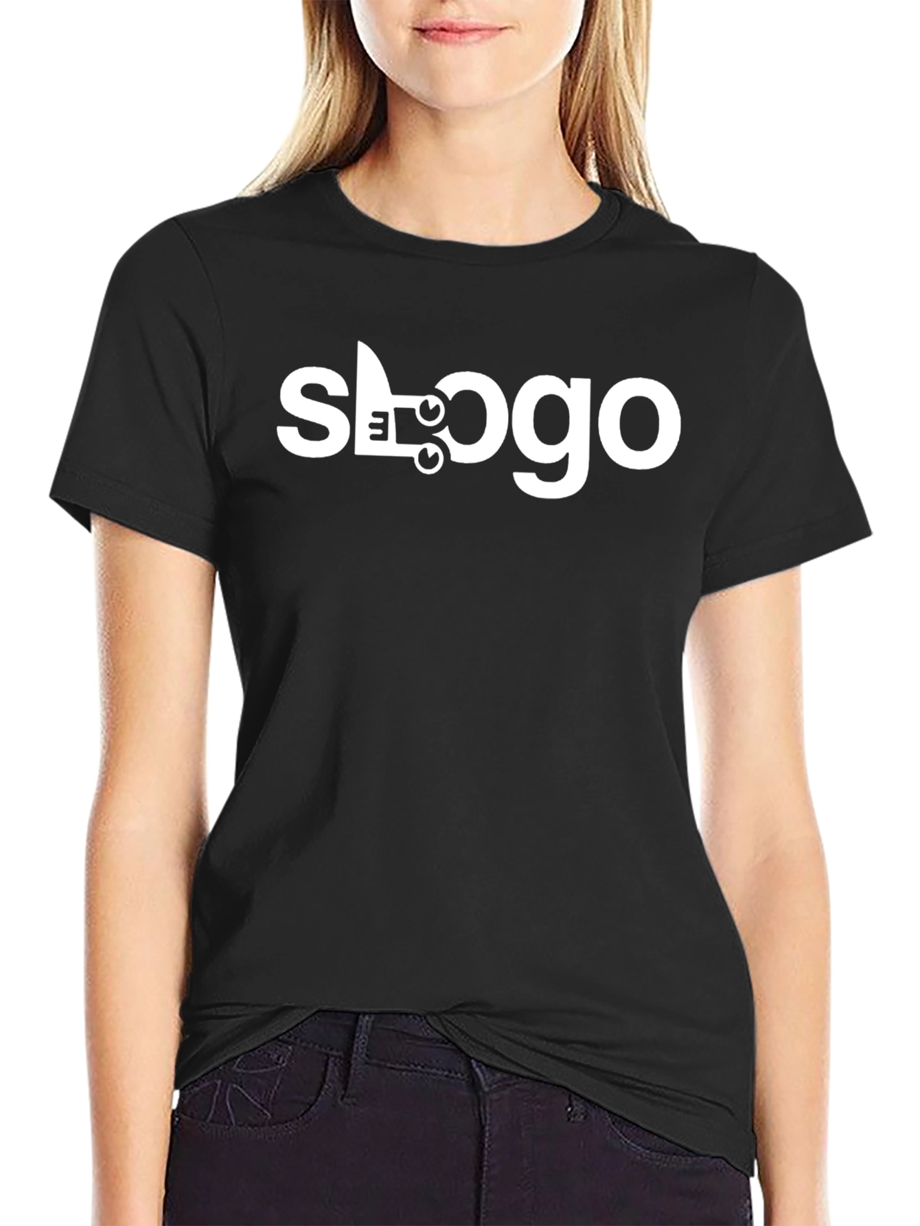 Slogo Black Graphic Tee