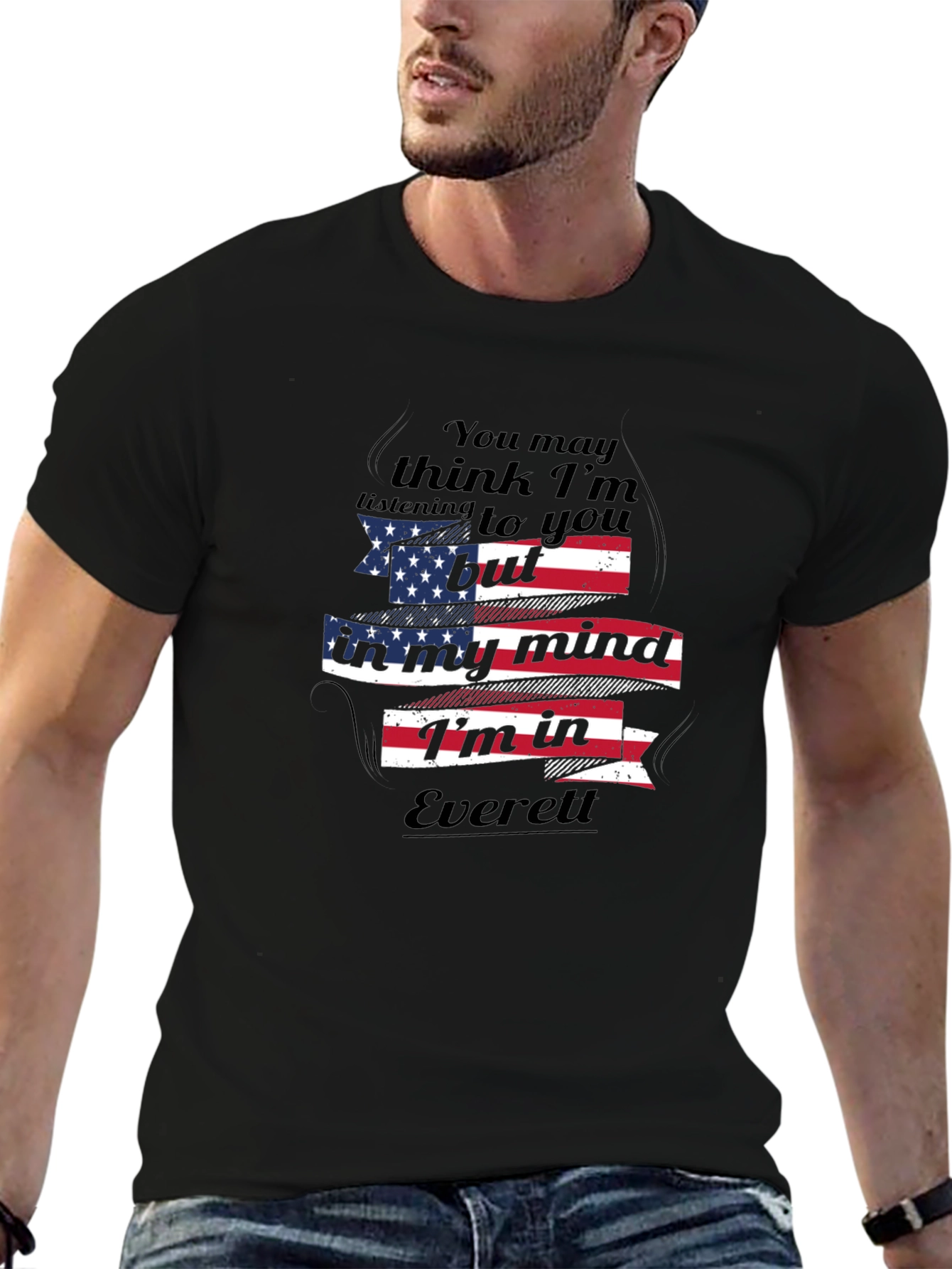 Everett Mind T-Shirt: USA Flag Design