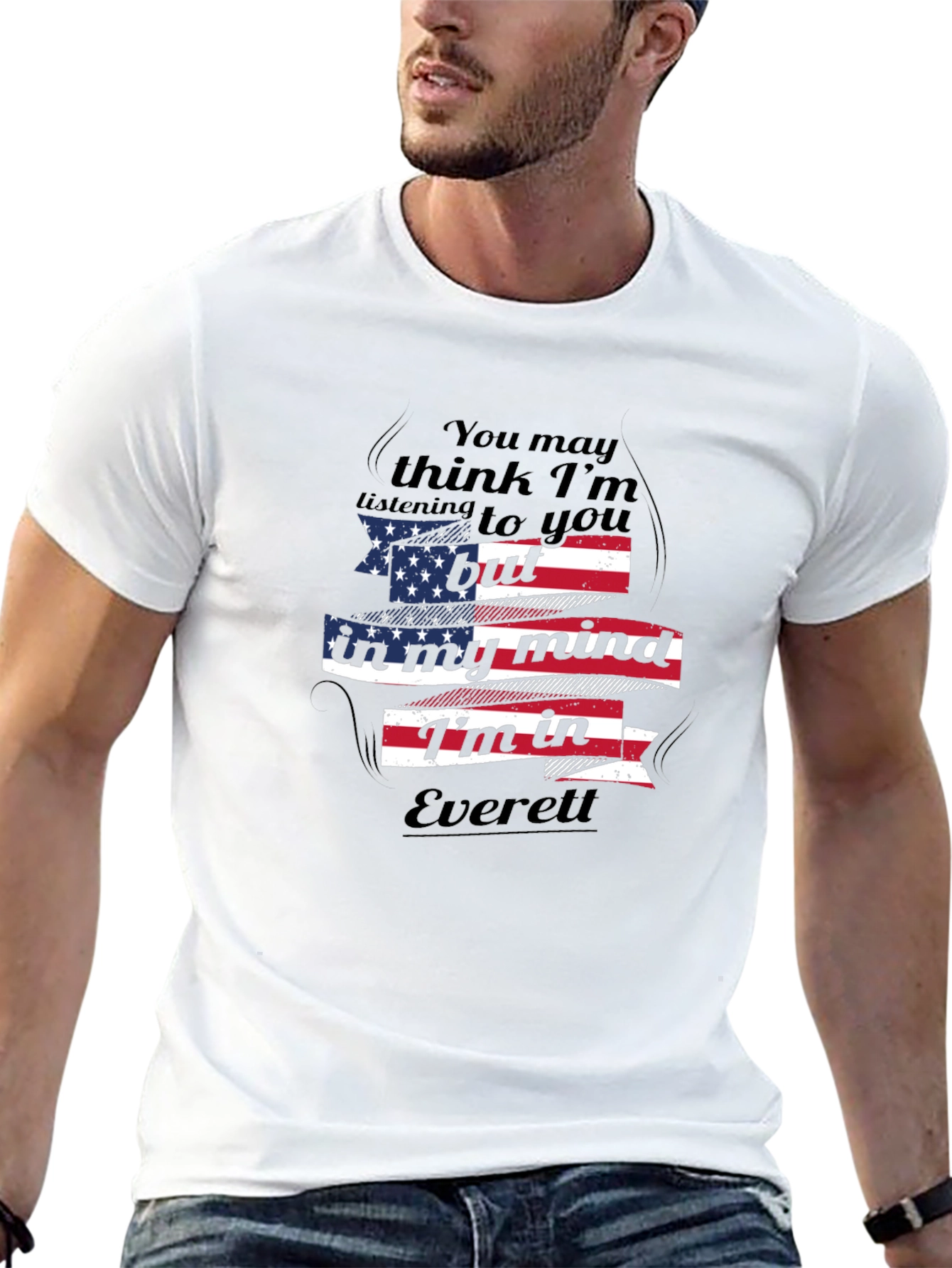 Everett Mind T-Shirt: USA Flag Design