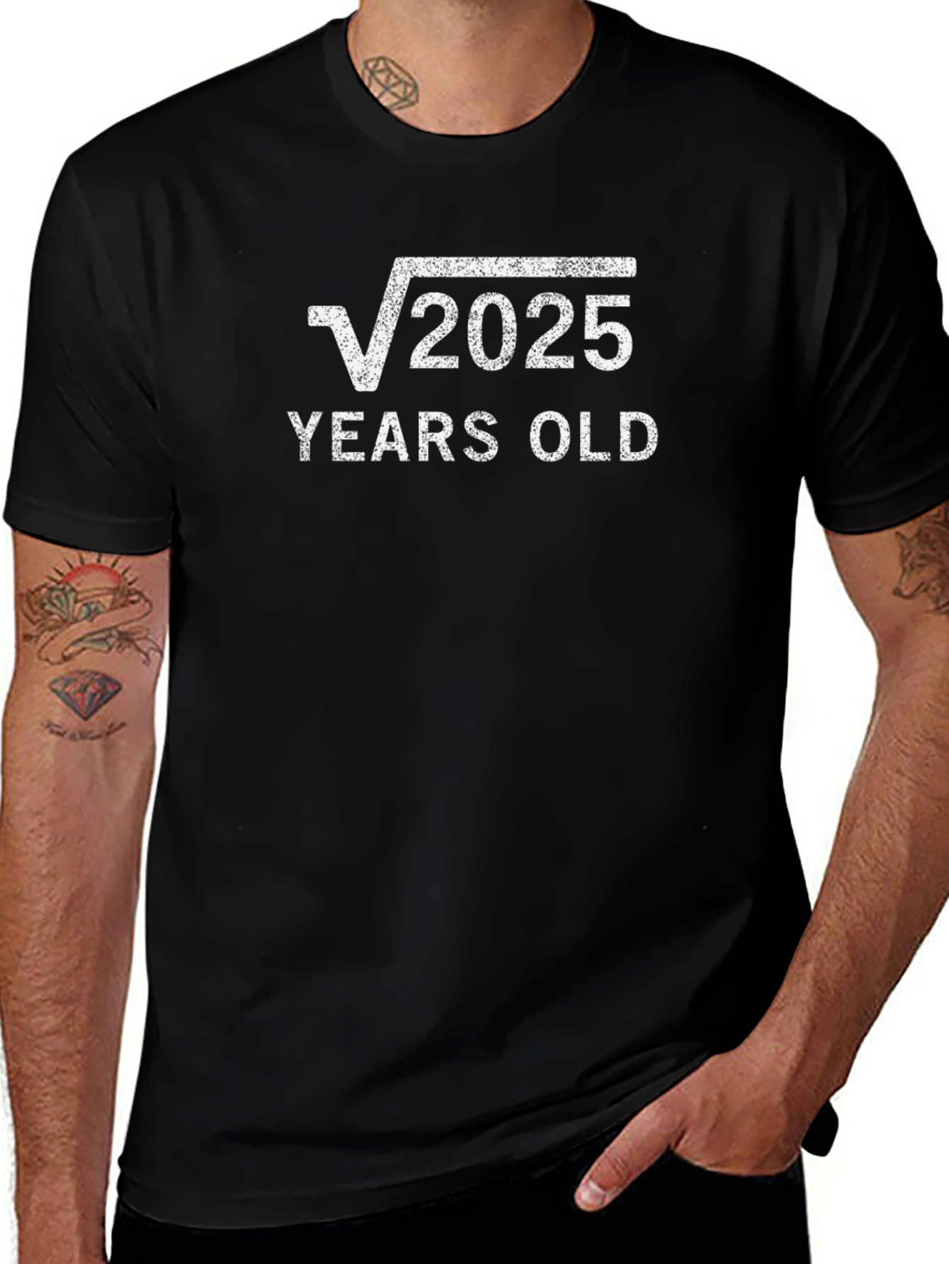 Square Root 2025 Years Old T-Shirt 45th Birthday Gift