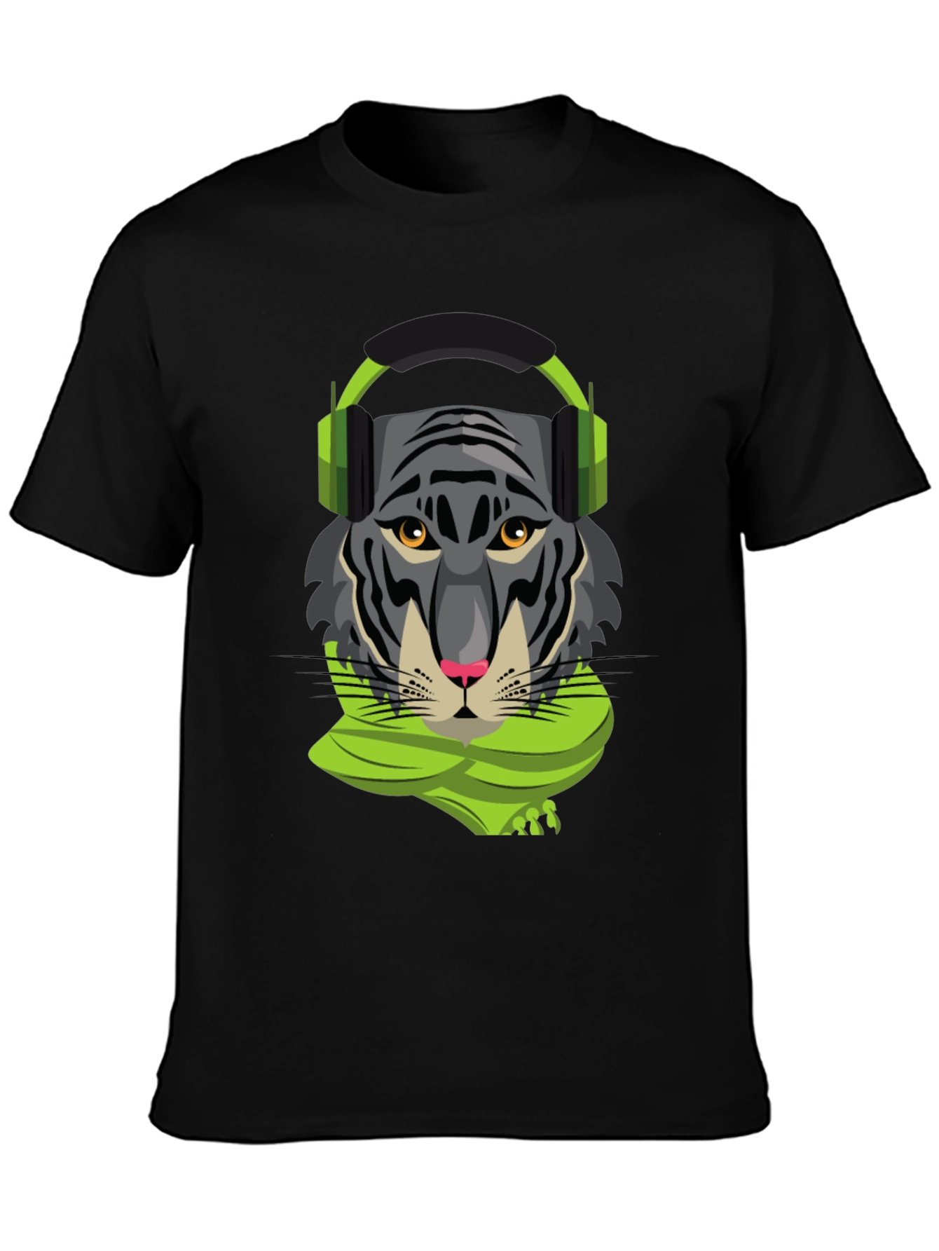 Tiger DJ Graphic Tee - Cool Animal Shirt