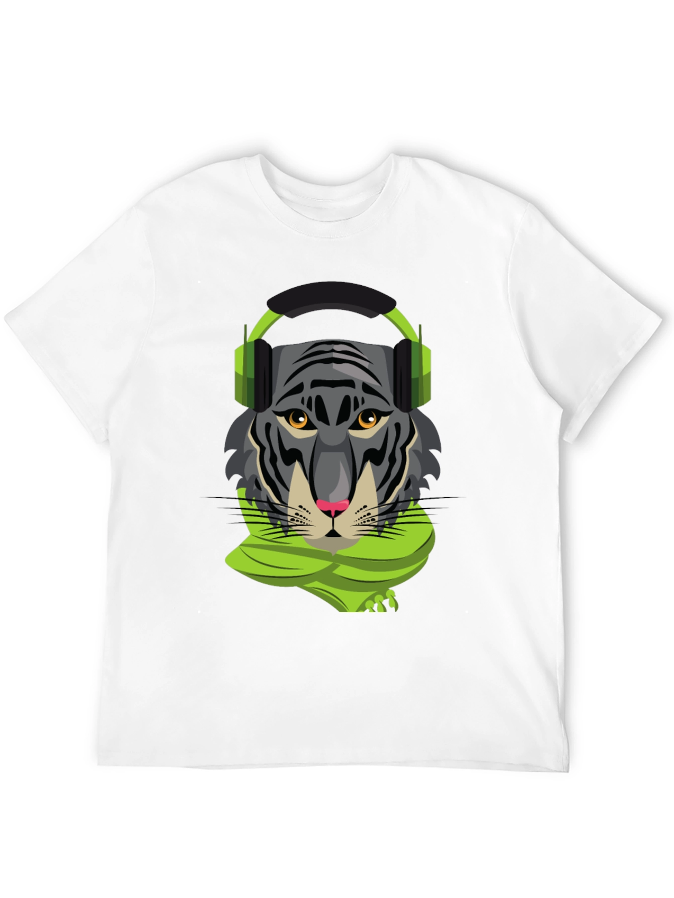Tiger DJ Graphic Tee - Cool Animal Shirt