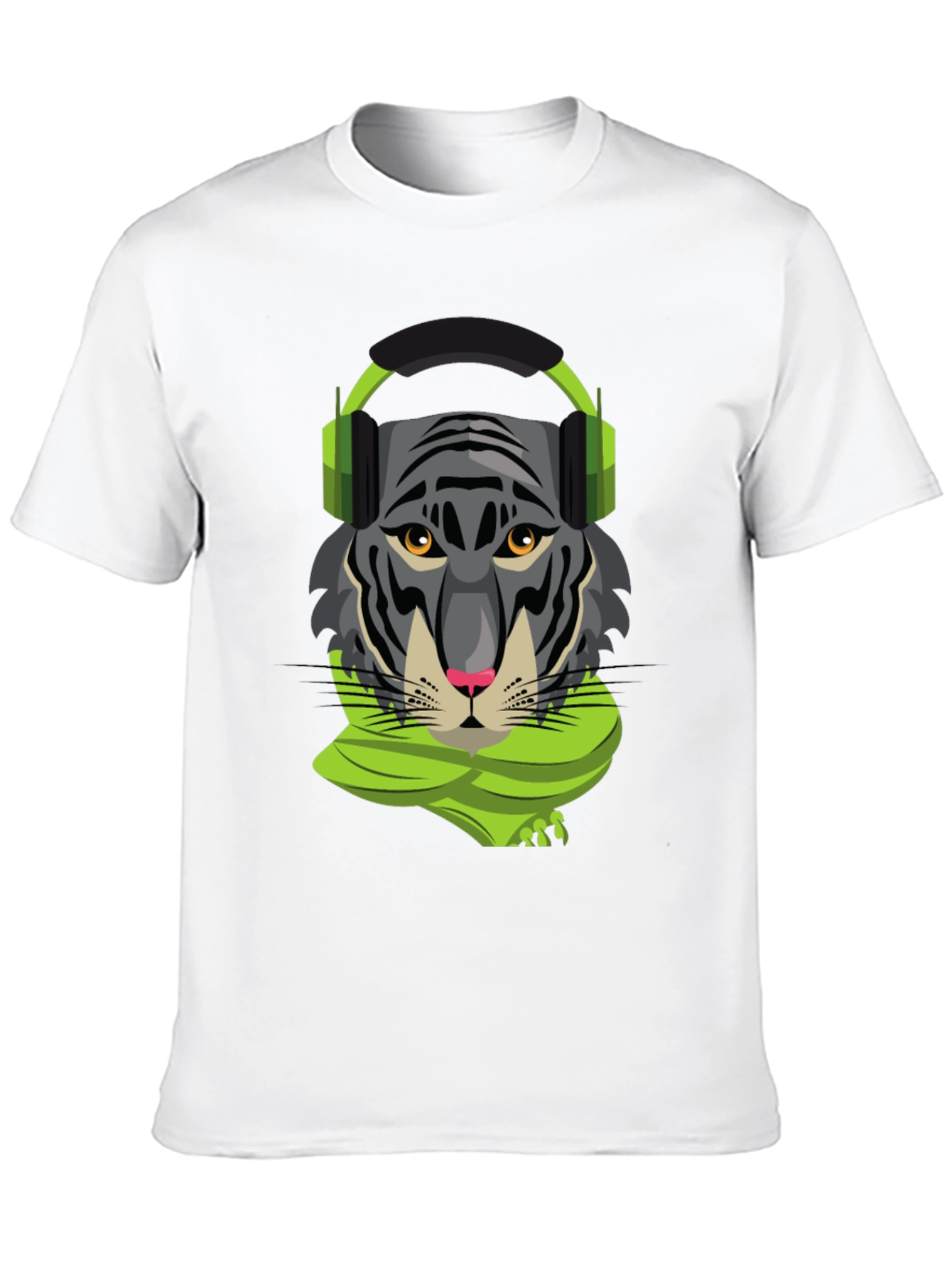 Tiger DJ Graphic Tee - Cool Animal Shirt