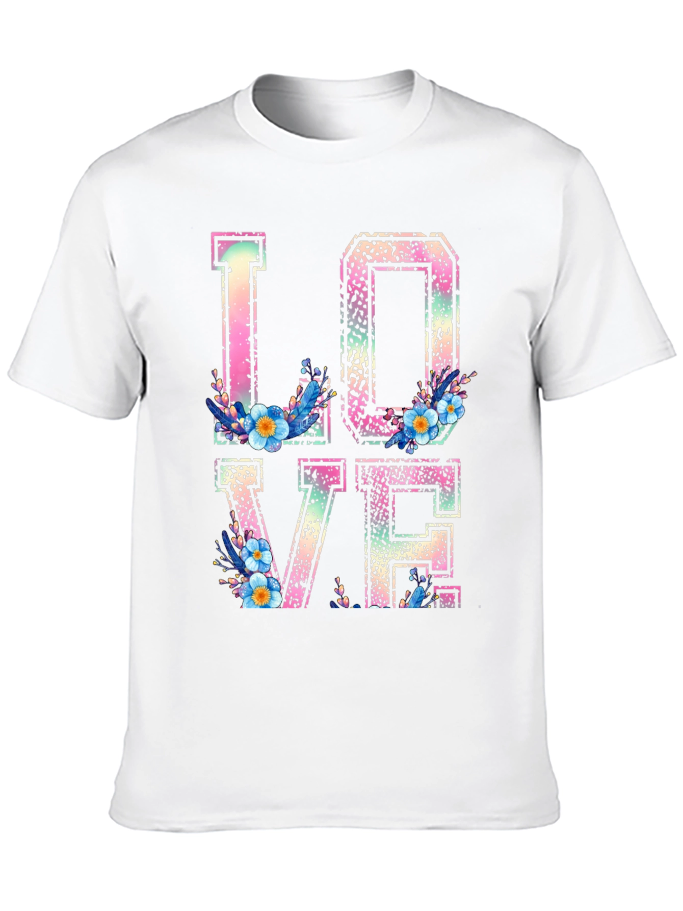 Floral LOVE Graphic T-Shirt - Trendy Casual Wear