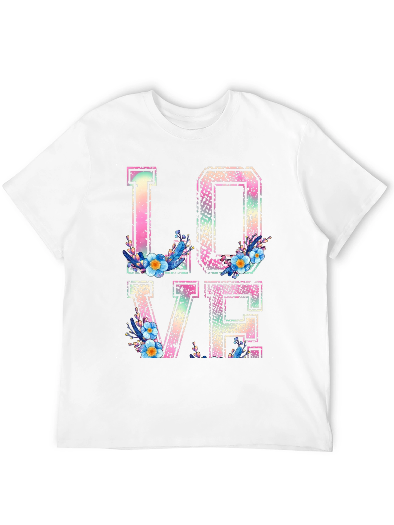 Floral LOVE Graphic T-Shirt - Trendy Casual Wear