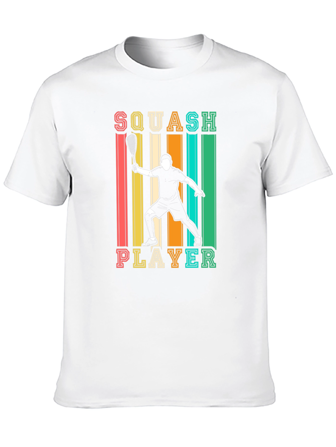 Squash Player Graphic Tee - Retro Style