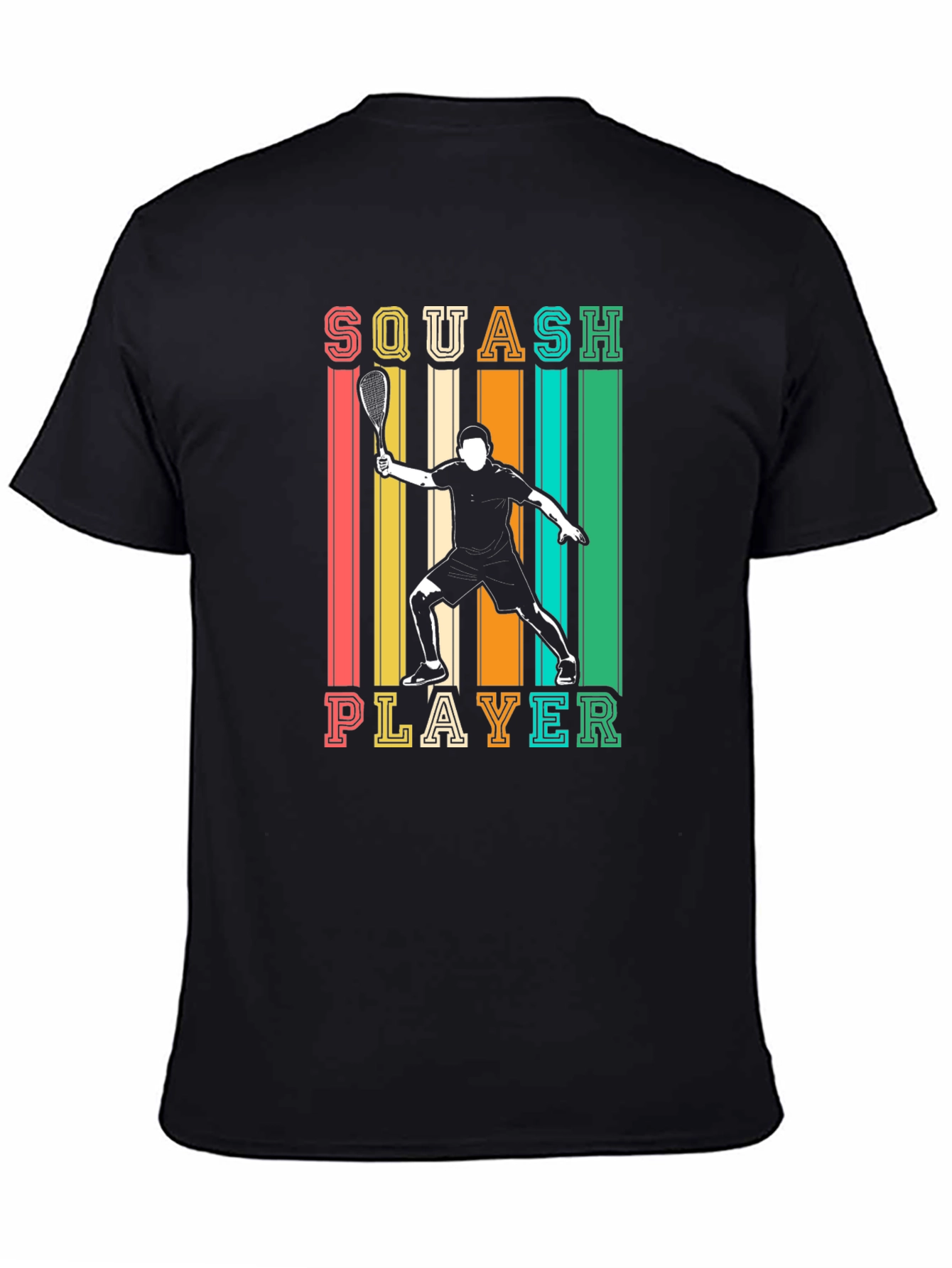 Squash Player Graphic Tee - Retro Style