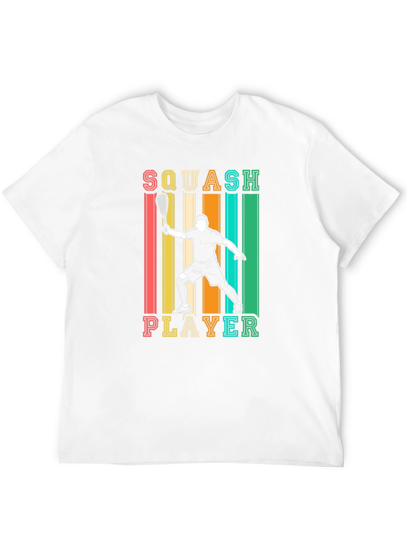 Squash Player Graphic Tee - Retro Style