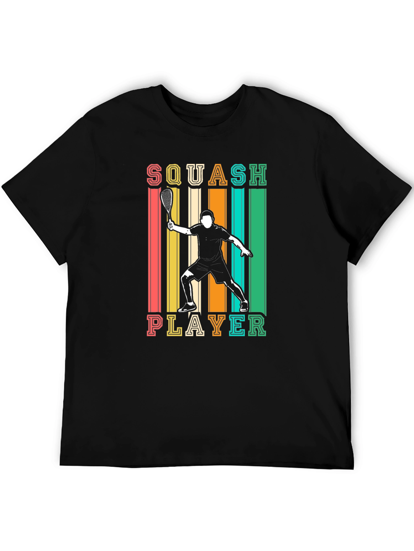 Squash Player Graphic Tee - Retro Style