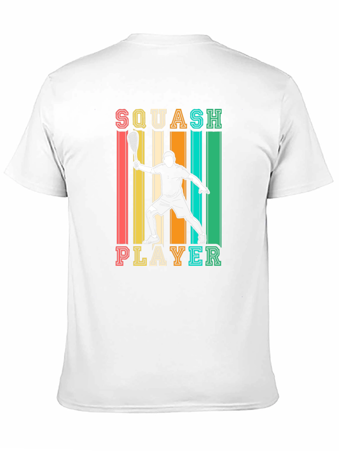 Squash Player Graphic Tee - Retro Style