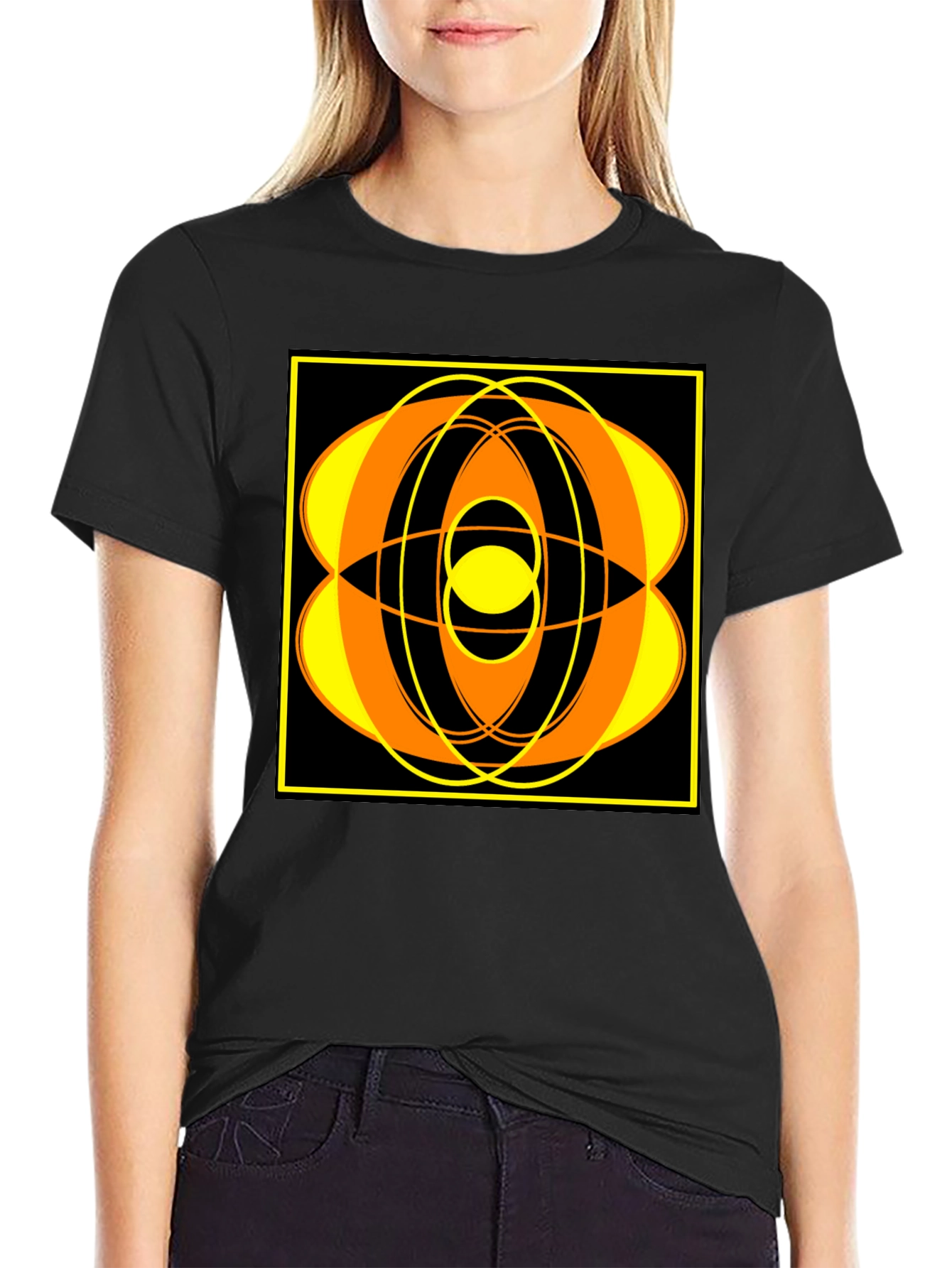 Abstract Graphic T-Shirt - Black Tee