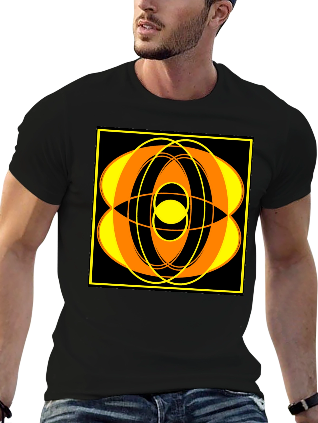 Abstract Graphic T-Shirt - Black Tee
