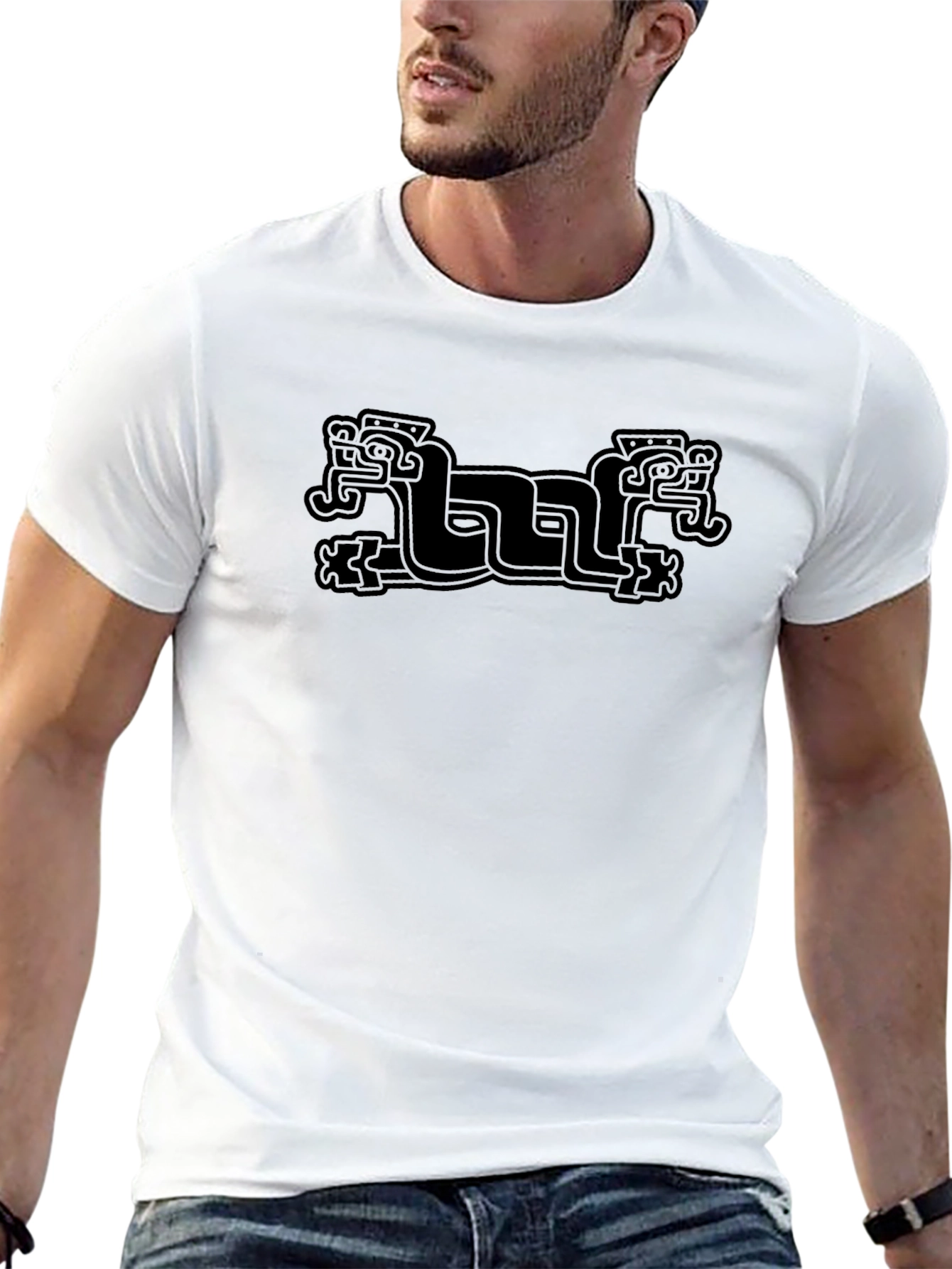 Cool Aztec Dragon T-Shirt | Black