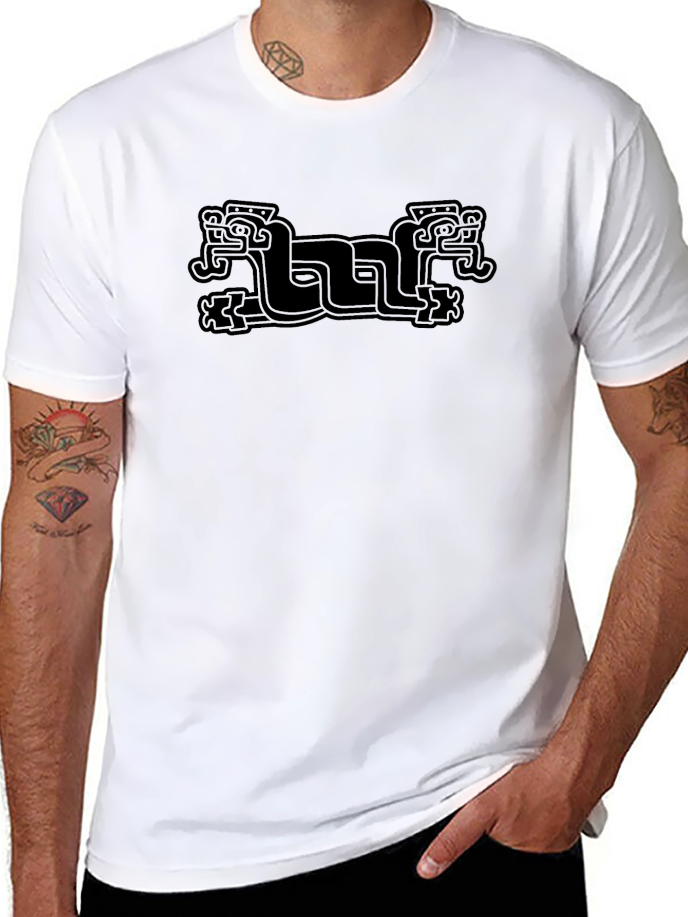 Cool Aztec Dragon T-Shirt | Black
