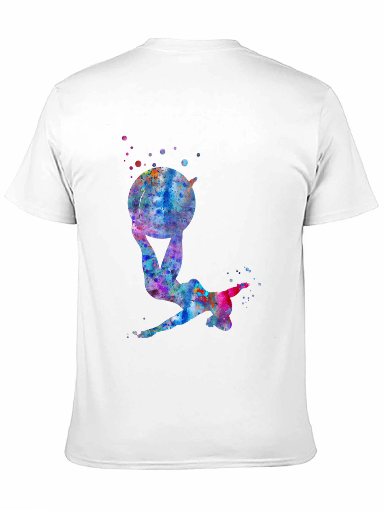 Gymnast Watercolor Black T-Shirt