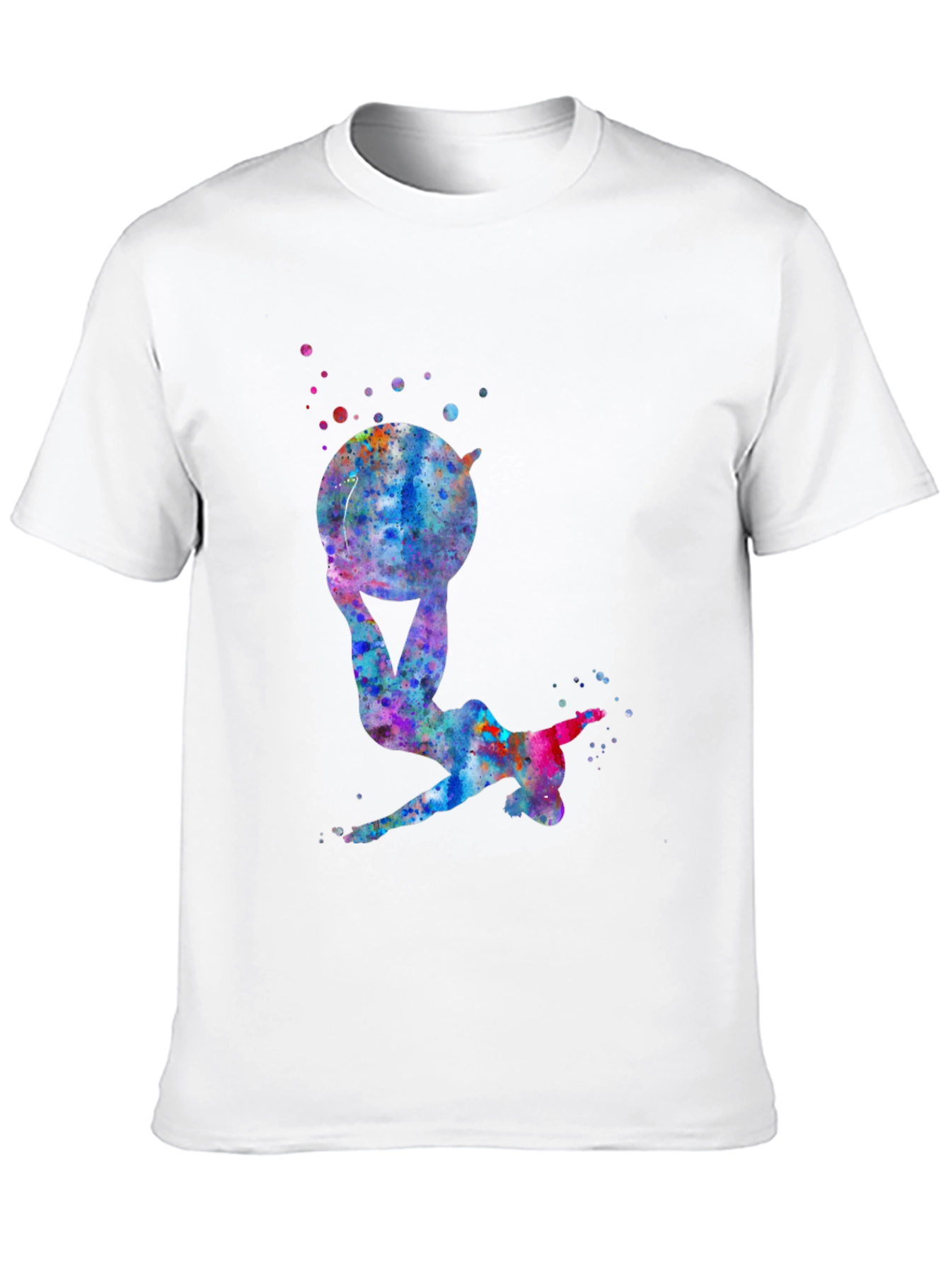 Gymnast Watercolor Black T-Shirt