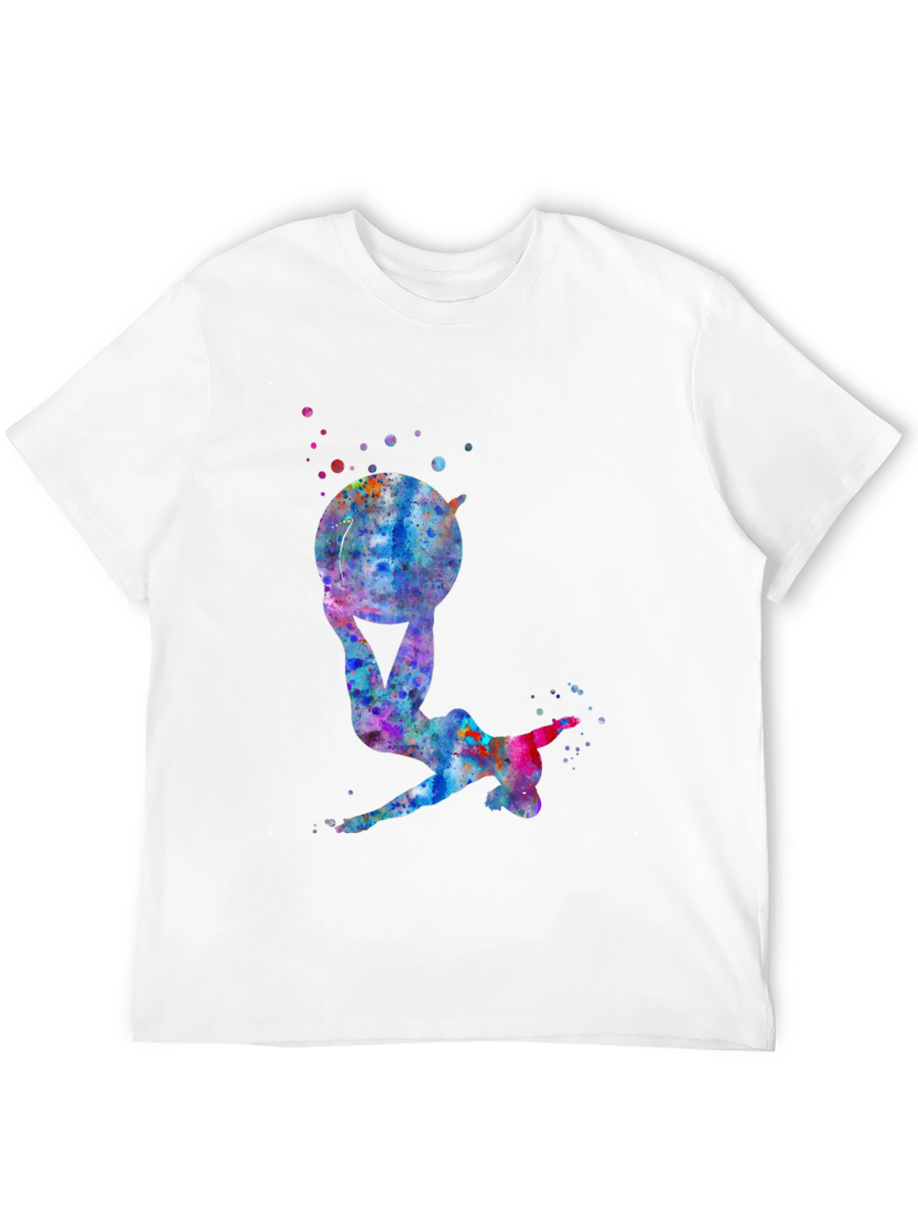 Gymnast Watercolor Black T-Shirt