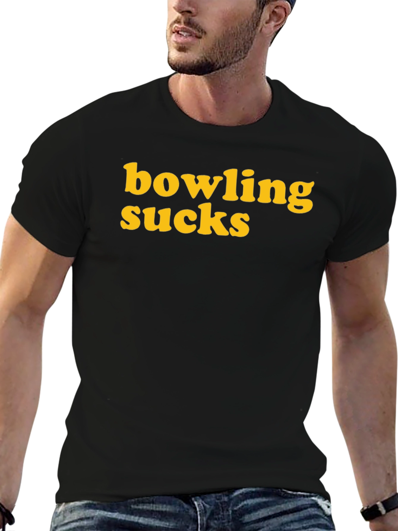 Bowling Sucks Graphic Tee - Unisex Black T-Shirt