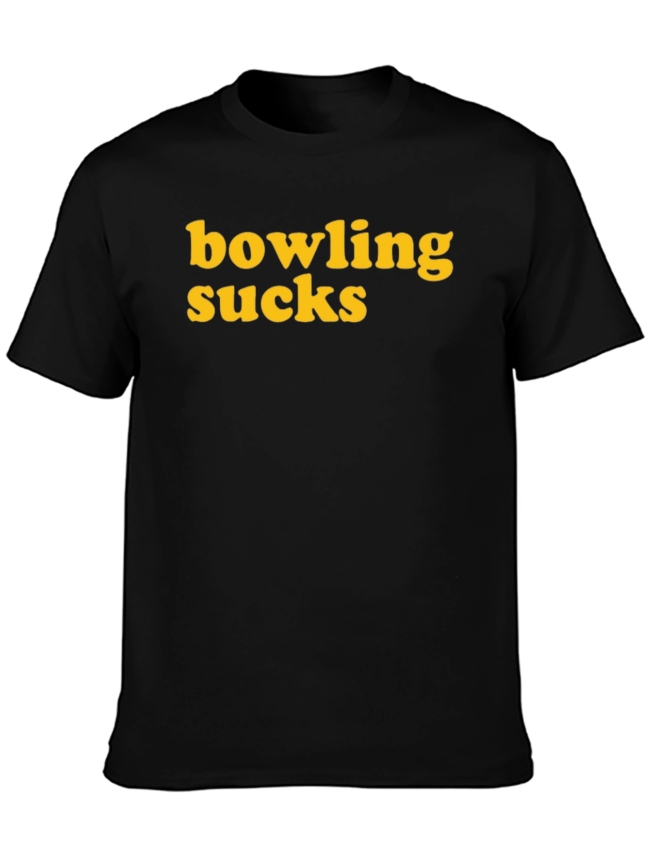 Bowling Sucks Graphic Tee - Unisex Black T-Shirt